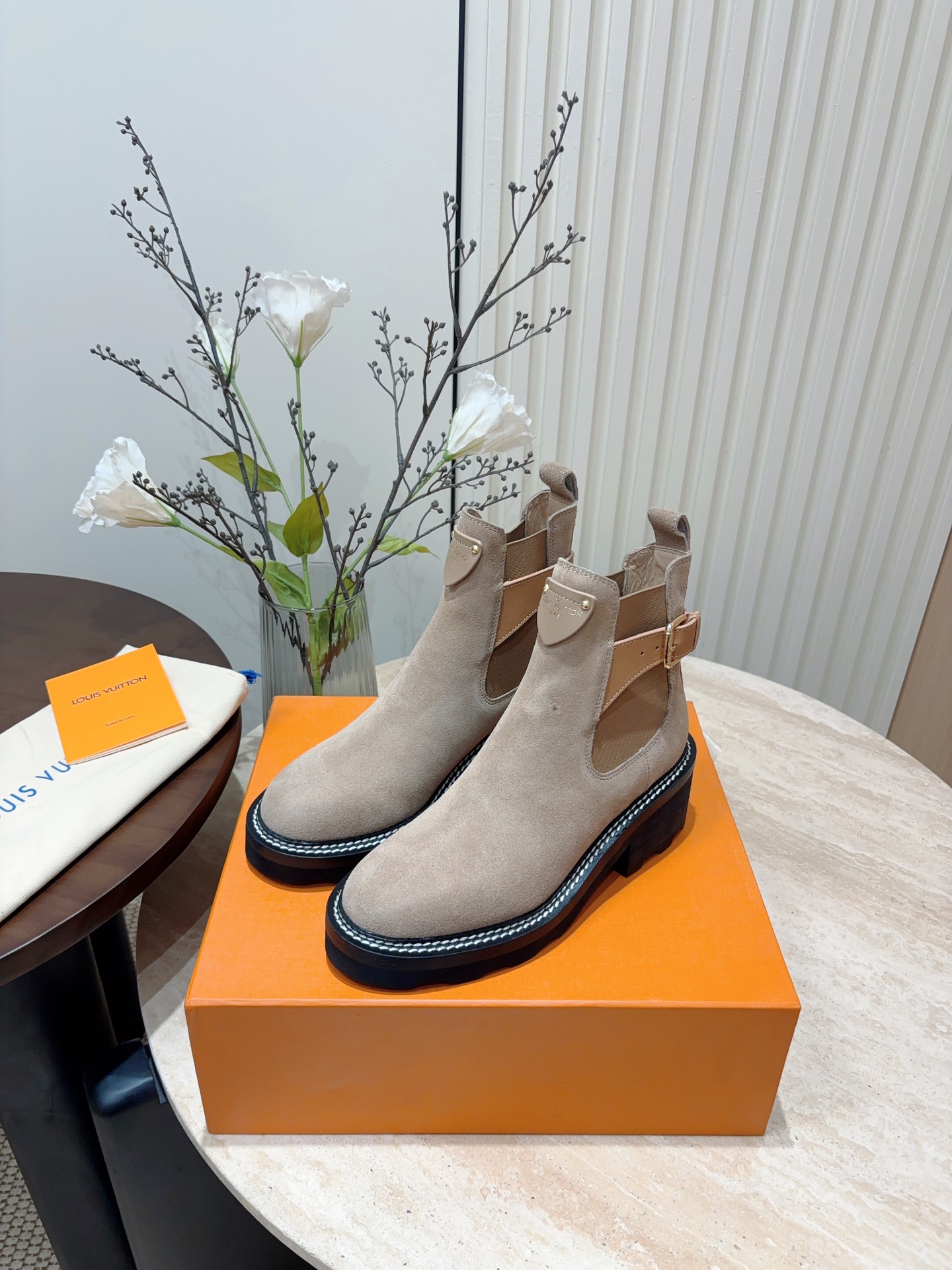 Autumn/Winter New Louis Vuitton LV BEAUBOURG ankle boots, elastic strap 3