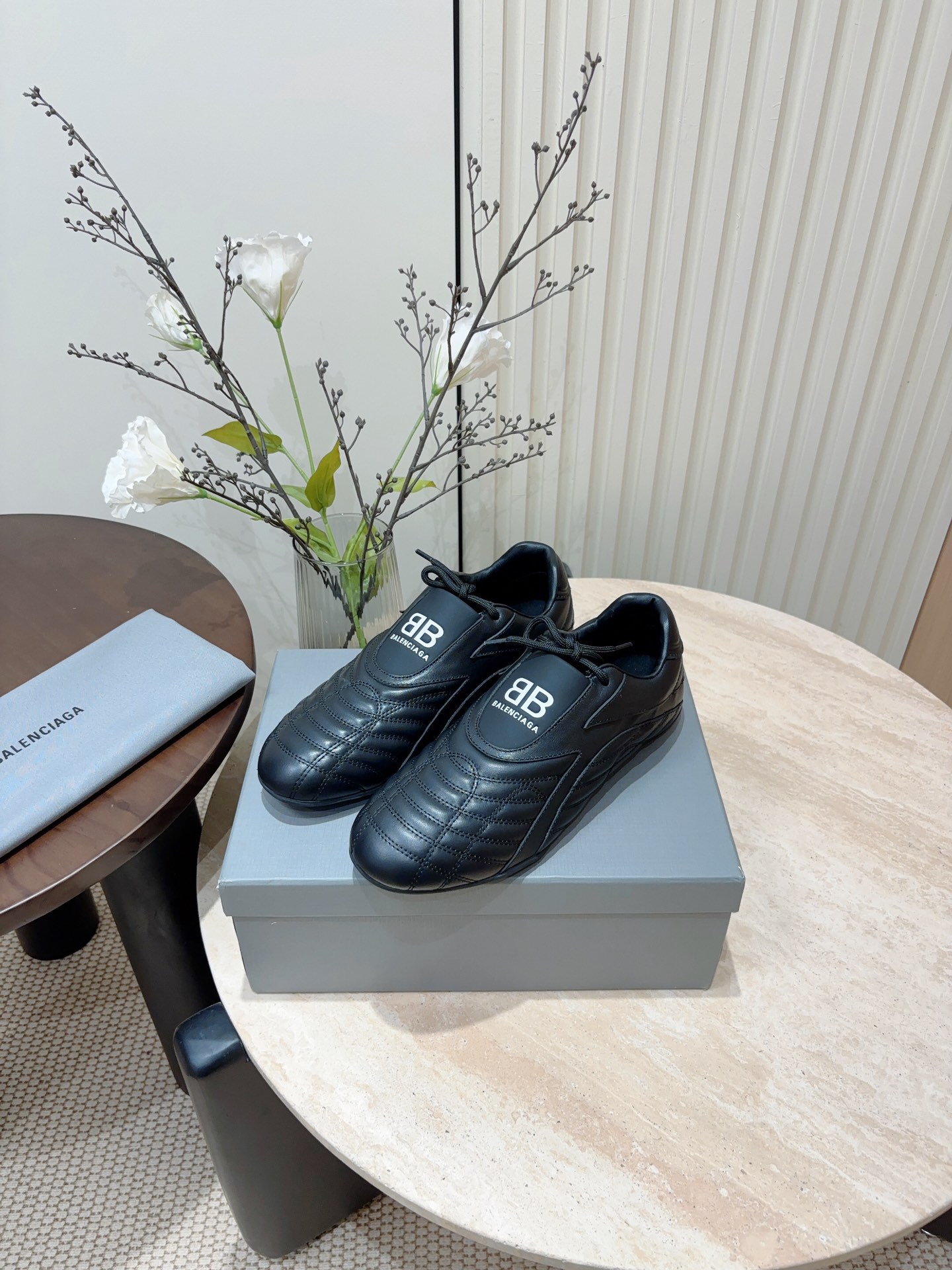 New Balenciaga Paris Family Baseball Shoes: Men’s Soft Calf Leather Sneakers - 图片 3