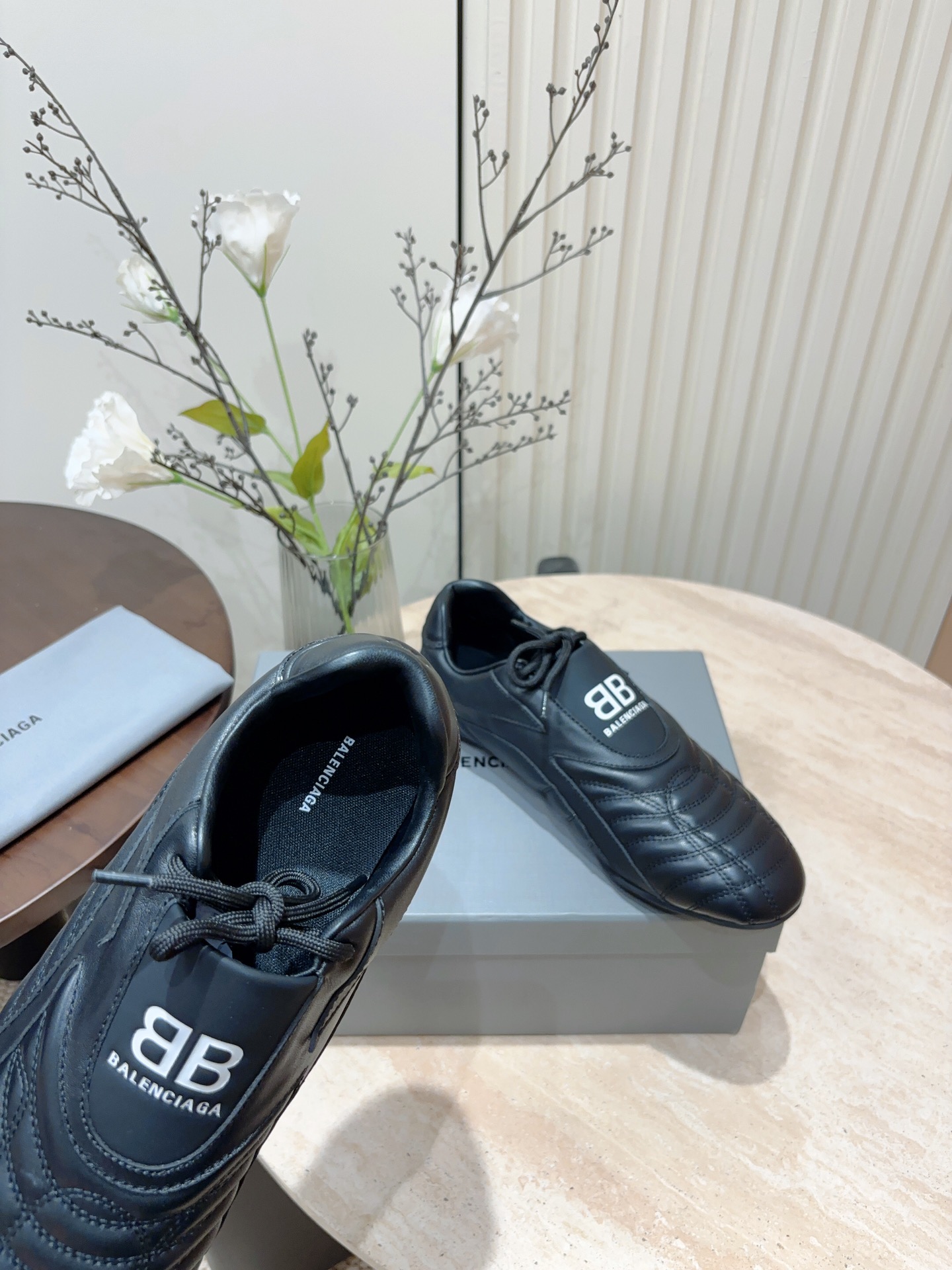 New Balenciaga Paris Family Baseball Shoes: Men’s Soft Calf Leather Sneakers - 图片 5
