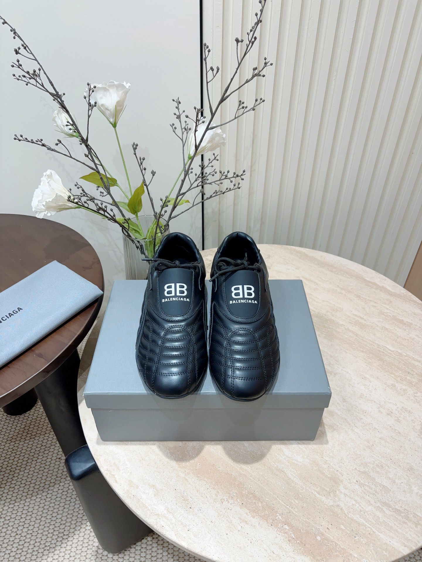New Balenciaga Paris Family Baseball Shoes: Men’s Soft Calf Leather Sneakers - 图片 2