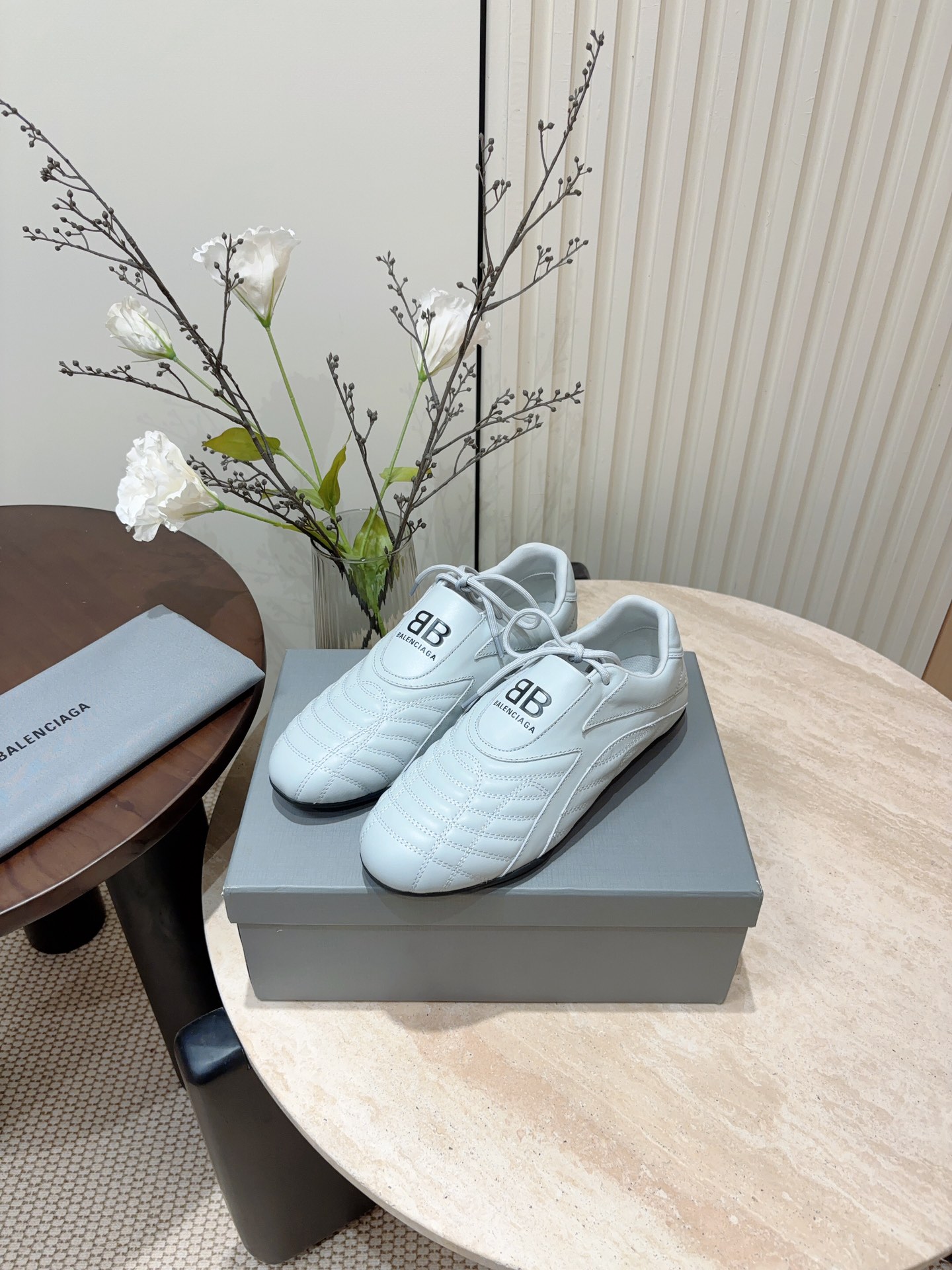 New Balenciaga Paris Family Baseball Shoes: Men’s Soft Calf Leather Sneakers - 图片 3