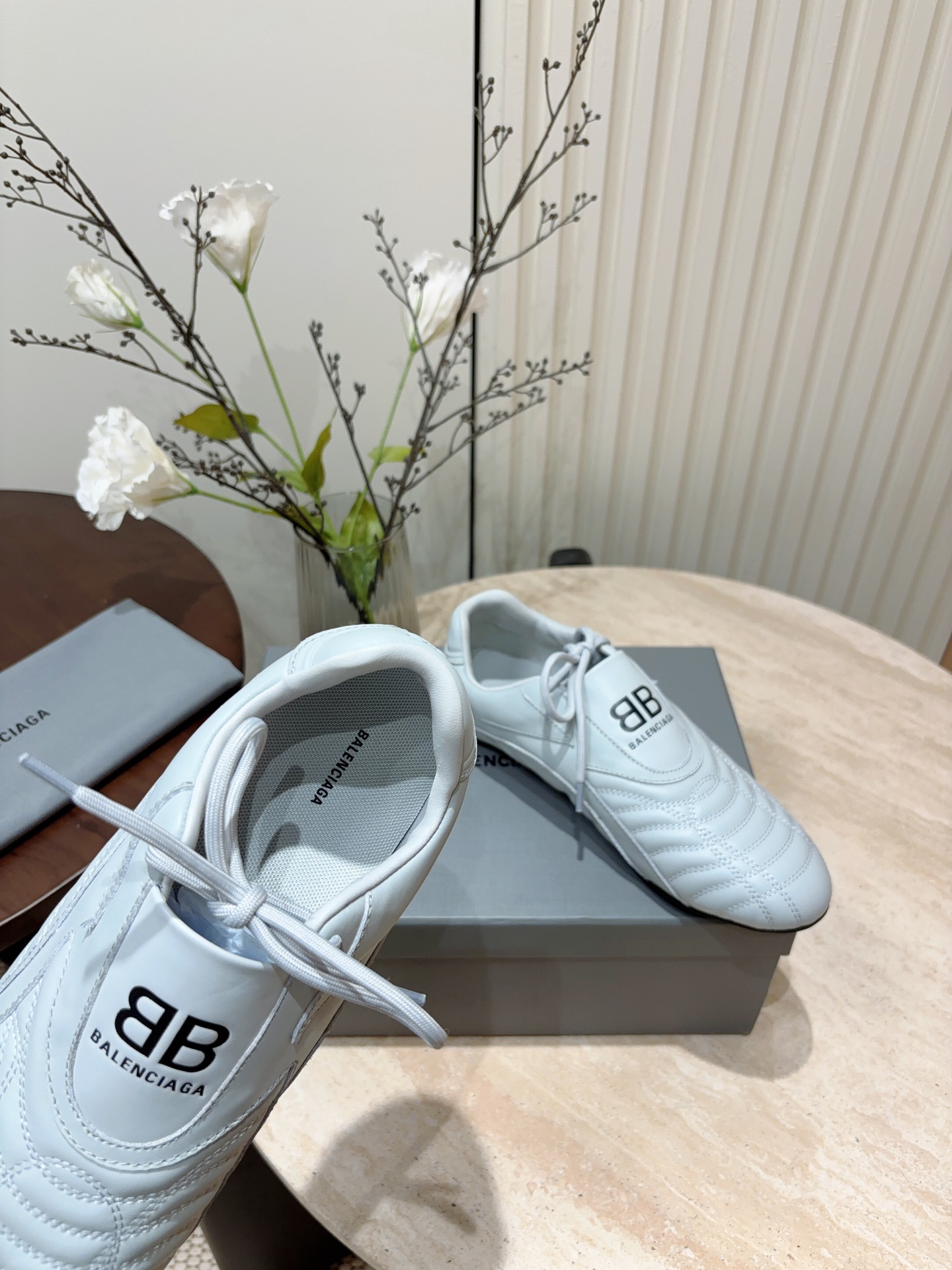 New Balenciaga Paris Family Baseball Shoes: Men’s Soft Calf Leather Sneakers - 图片 5