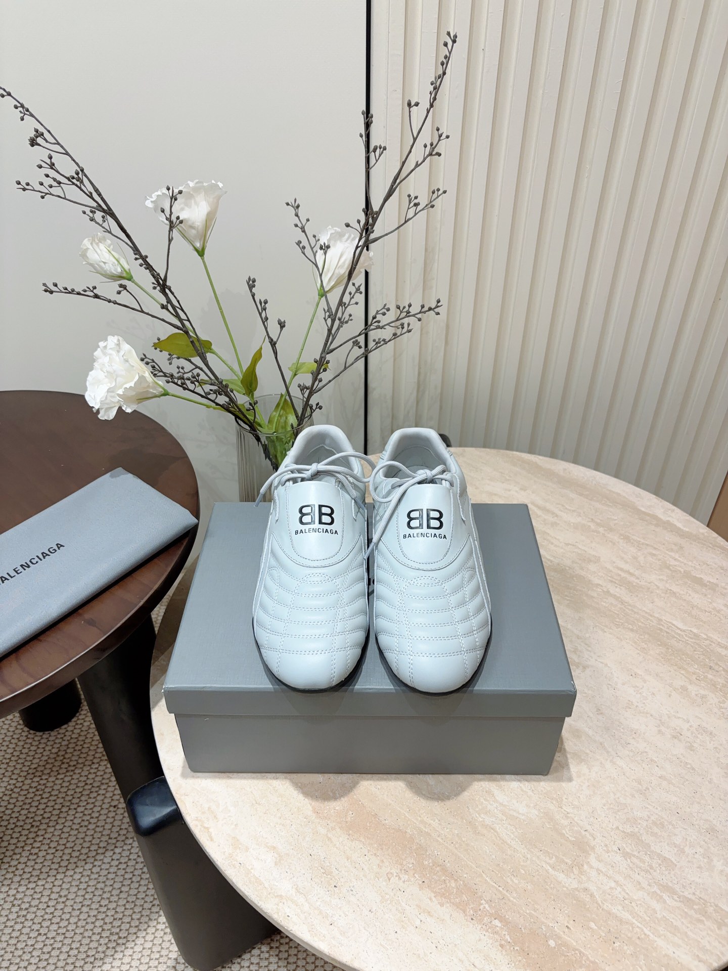 New Balenciaga Paris Family Baseball Shoes: Men’s Soft Calf Leather Sneakers - 图片 2