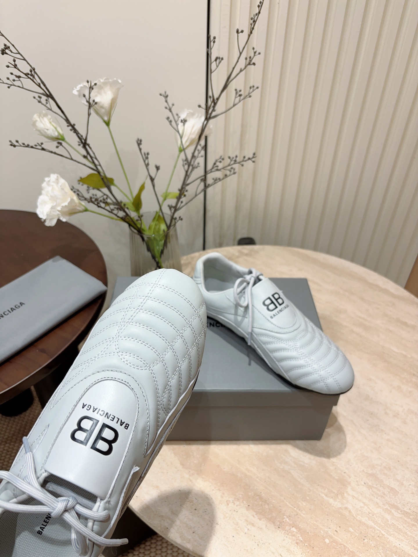 New Balenciaga Paris Family Baseball Shoes: Men’s Soft Calf Leather Sneakers - 图片 4
