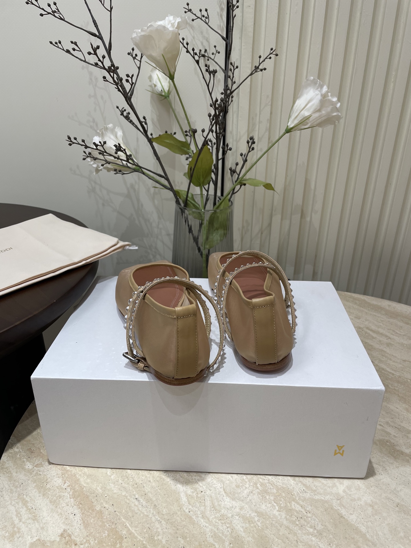Amina Muaddi French Water-Drilling Ballet Shoes for Spring and Summer Collection - 图片 8