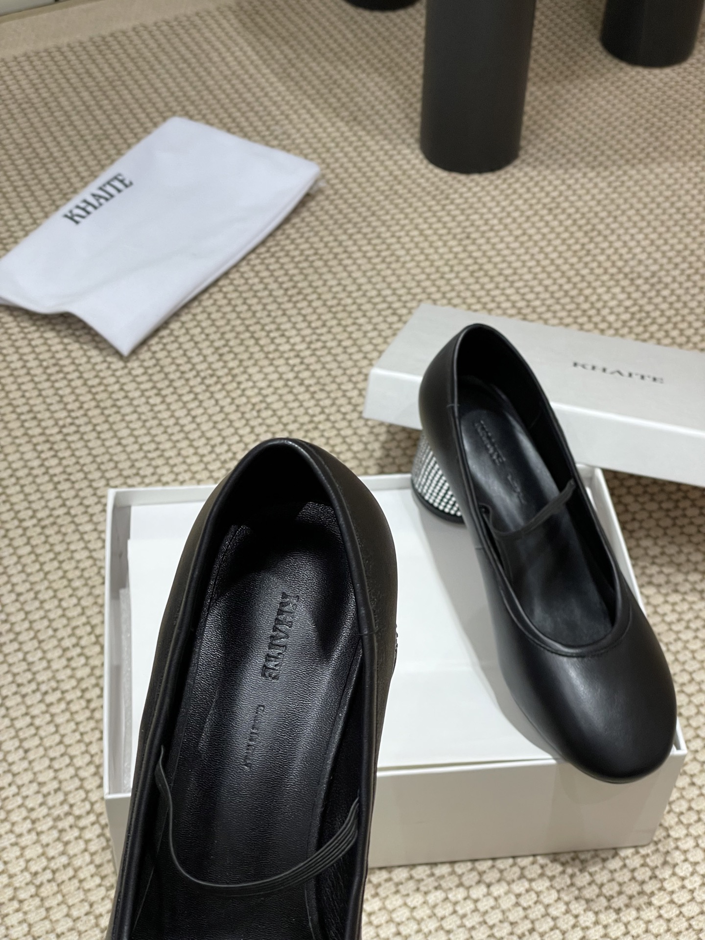 Khaite 25ss Mary Jane’s Slippers: Elegant Style with Flashing Crystal Heels - 图片 7