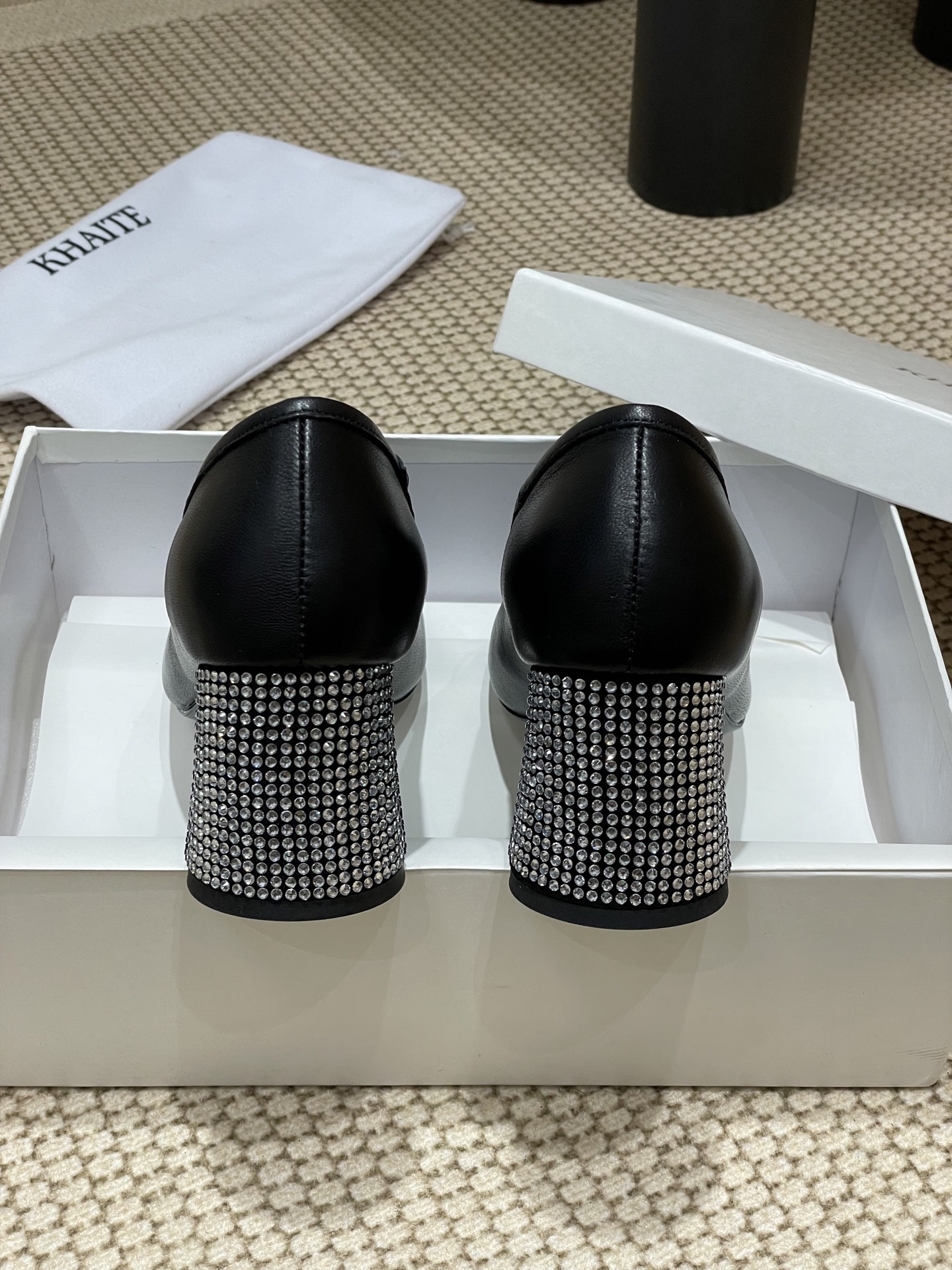 Khaite 25ss Mary Jane’s Slippers: Elegant Style with Flashing Crystal Heels - 图片 9