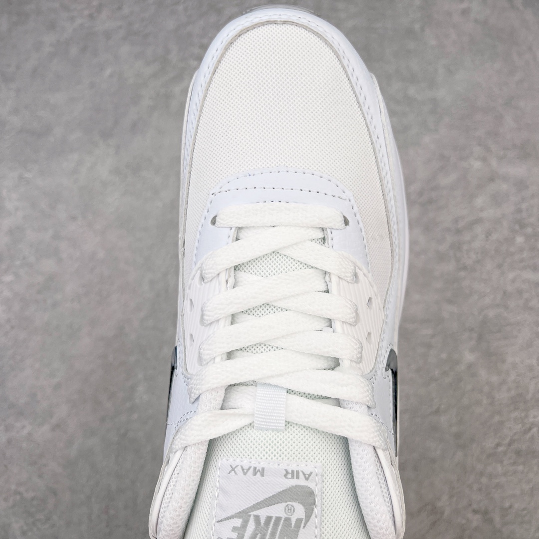 图片[4]-＃MX版 NK Air MAX 90 气垫复古减震跑步鞋 FN8005-100 经典重温 独家陆续补货 外单专供大厂出品 品质稳定 一百余色 终端操作 Air Max 90于1990年推出 来自Air Max系列 在Air Max 1的基础上改进而得 增加了气垫面积 外型上也更为流线 最特別的就是加入了菱纹塑胶嵌板 为Air Max 90增添了许多潮流气息 皮革鞋面 造就出色耐穿性和支撑力 Max Air缓震配置搭配泡棉中底 令Air Max 90轻盈而舒适 华夫格橡胶外底 铸就Air Max 90非凡的抓地力 而Air Max 90不仅是一双跑鞋 它成功跨越了时间的演进 成为了球鞋文化与潮流圈中最熟为人知的鞋款之一 尺码：36 36.5 37.5 38 38.5 39 40 40.5 41 42 42.5 43 44 44.5 45-选品中心