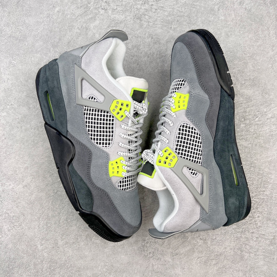 图片[3]-＃K版纯原 Air Jordan AJ4 Retro 灰绿 CT5342-007 全新升级改良 原鞋原楦原纸板同源开发 完美呈现乔4的版型 内侧正确双色网格 还原细节 原厂皮料 正确气垫颜色 正确网格工艺 正确拉帮工艺 全鞋原装材料制作 原档案原模具打造 支持全方位与正品对比 尺码：40 40.5 41 42 42.5 43 44 44.5 45 46 47.5-选品中心