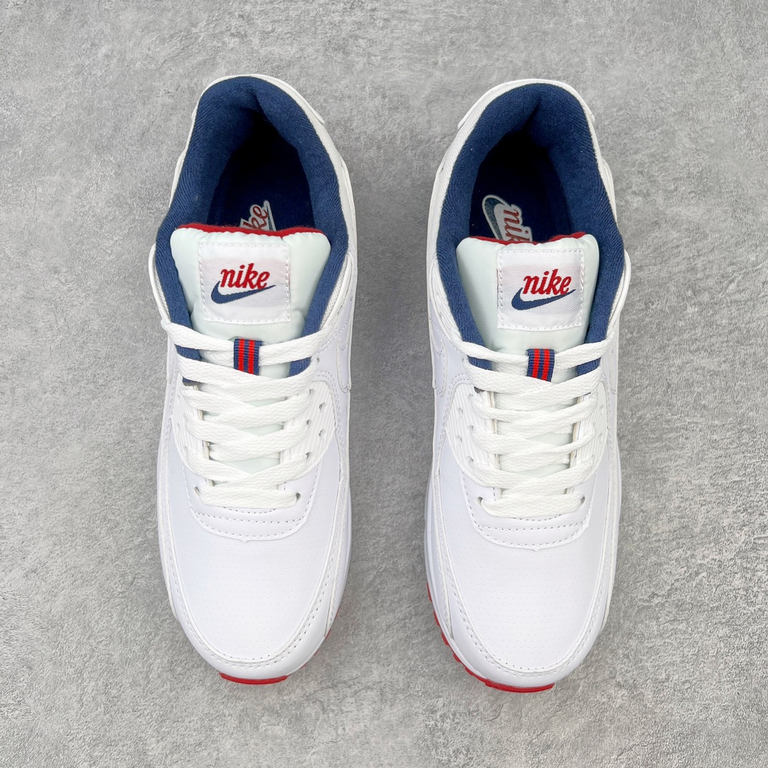 图片[2]-＃MX版 NK Air MAX 90 气垫复古减震跑步鞋 DJ5414-100 经典重温 独家陆续补货 外单专供大厂出品 品质稳定 一百余色 终端操作 Air Max 90于1990年推出 来自Air Max系列 在Air Max 1的基础上改进而得 增加了气垫面积 外型上也更为流线 最特別的就是加入了菱纹塑胶嵌板 为Air Max 90增添了许多潮流气息 皮革鞋面 造就出色耐穿性和支撑力 Max Air缓震配置搭配泡棉中底 令Air Max 90轻盈而舒适 华夫格橡胶外底 铸就Air Max 90非凡的抓地力 而Air Max 90不仅是一双跑鞋 它成功跨越了时间的演进 成为了球鞋文化与潮流圈中最熟为人知的鞋款之一 尺码：36 36.5 37.5 38 38.5 39 40 40.5 41 42 42.5 43 44 44.5 45-选品中心