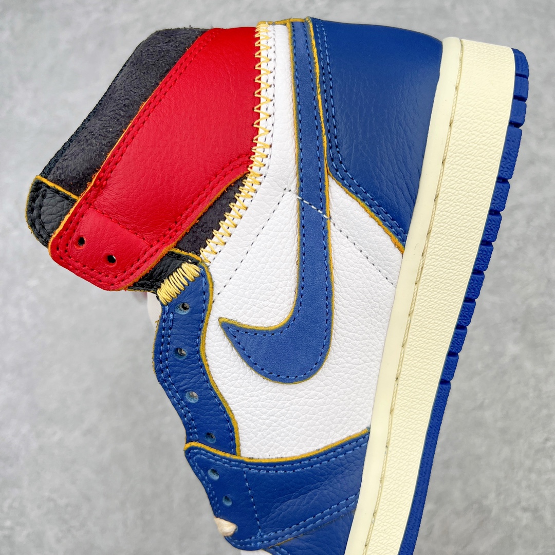 图片[7]-零售💰520 ＃PK4.0 Union x Air Jordan AJ1 Retro High NRG 联名四色拼接黑蓝红 BV1300-146 原盒原配 原厂拉帮工艺 针距密度一致 全新升级网板中底 原楦原纸板开发 后跟弧度收口自然不对折 极致一眼正品既视感 原厂皮料 进口玻璃冲刀皮料裁剪零毛边 承诺百分百一致原鞋 全鞋电脑针车工艺 鞋面清洁度最高QC检验标准 控制溢胶 飞翼3D高频深度立体 鞋盒、防尘纸  均采购来自原厂 SIZE：36 36.5 37.5 38 38.5 39 40 40.5 41 42 42.5 43 44 44.5 45 46 47.5 编码：by5936020-运动鞋