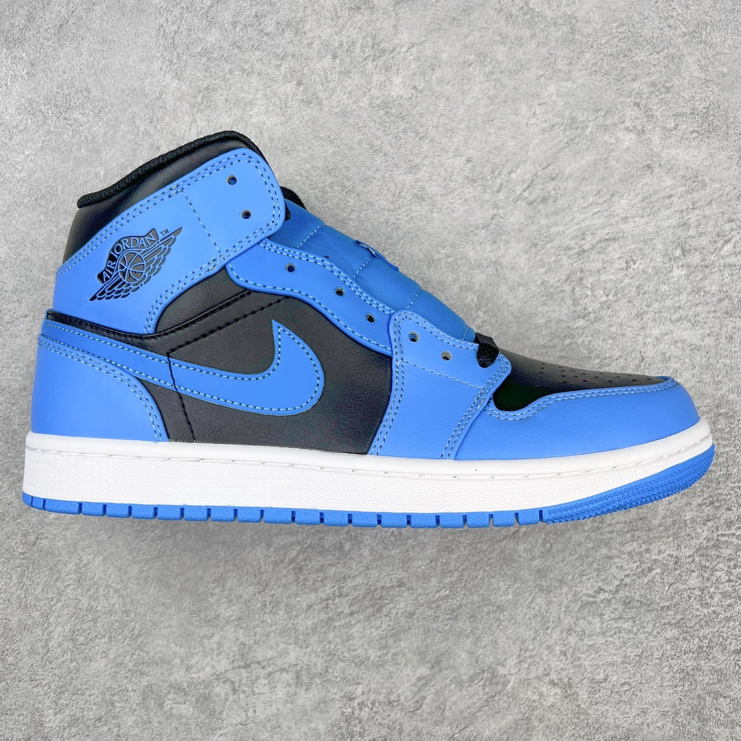 ＃DT puro original Air Jordan AJ1 Mid media caña azul y negro DQ8426-401 Ventaja de suministro terminal La ver…
