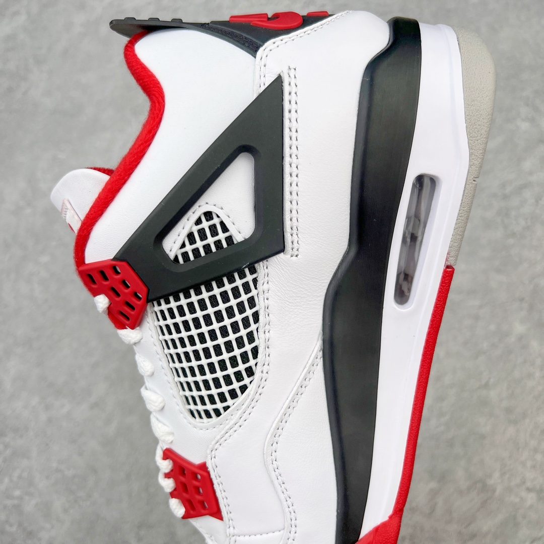 图片[7]-零售💰250 ＃GX/绿X 纯原福利‼Air Jordan AJ4 Retro \”Fire Red\” 火焰红 DC7770-160 圈内最强四代 独家外贸特供尺码含 45.5 49.5 50.5 耗时半年巨作 全套原纸板楦头开发 原厂特供皮料加持 确保原汁原味 完美呈现四代版型 一比一鞋头弧度高度鞋身弧度 数据细节工艺流程均保持原鞋一致 原厂TPU网格鞋带扣 正确内里网布 菱角分明不变形无多余毛边 柔软性质感一致于原鞋 市场唯一原厂鞋扣模具 背面可见隐藏注塑口 原厂织唛标 原厂飞人电绣工艺 尾指中部跳三针 独家绑鞋带手法 印刷中底布 四线拉帮 米色美纹纸贴合固定 进口港宝加持 后跟自然饱满 全鞋荧光划线卡点 追求极致完美 每一双都是工艺品 多重QC质检 超越公司货的品控标准 实实在在的免检产品 尺码：40 40.5 41 42 42.5 43 44 44.5 45 45.5 46 47.5 48.5 49.5 50.5 编码：by2936050-运动鞋