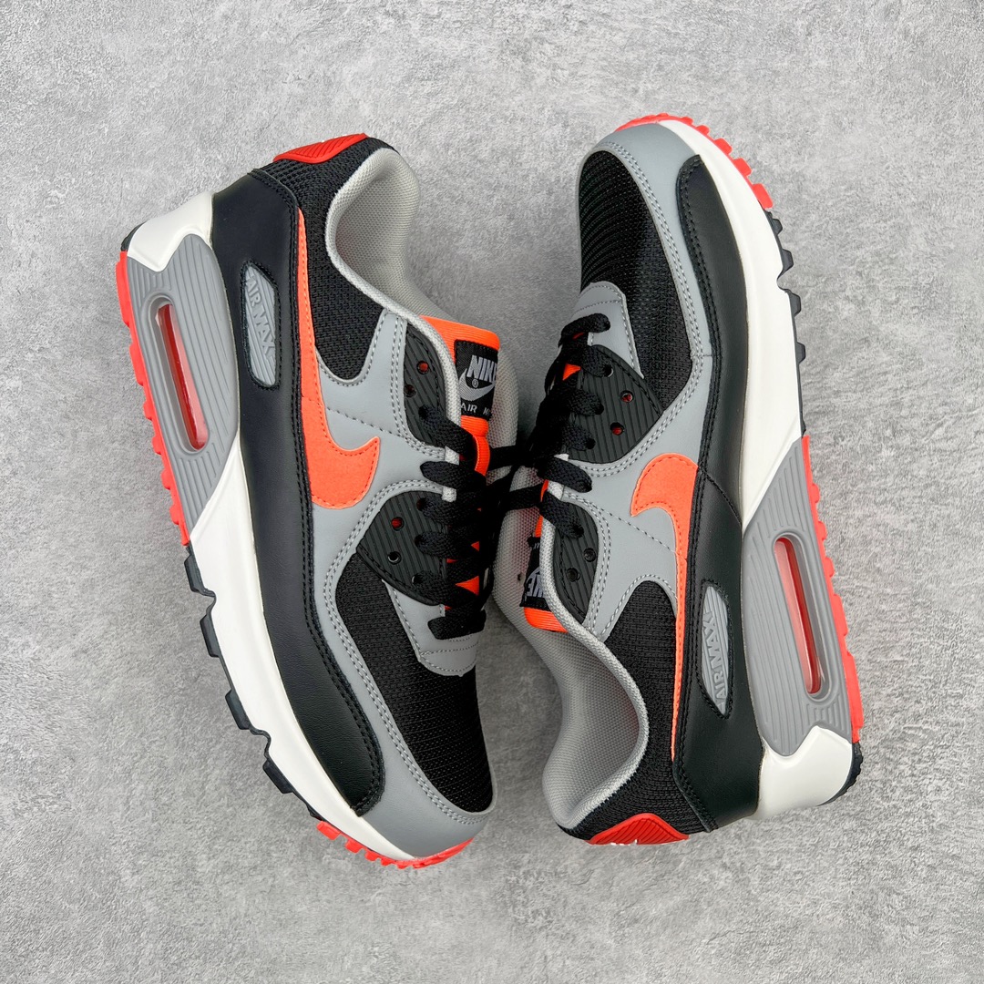 图片[3]-＃MX版 NK Air MAX 90 气垫复古减震跑步鞋 CZ4222-001 经典重温 独家陆续补货 外单专供大厂出品 品质稳定 一百余色 终端操作 Air Max 90于1990年推出 来自Air Max系列 在Air Max 1的基础上改进而得 增加了气垫面积 外型上也更为流线 最特別的就是加入了菱纹塑胶嵌板 为Air Max 90增添了许多潮流气息 皮革鞋面 造就出色耐穿性和支撑力 Max Air缓震配置搭配泡棉中底 令Air Max 90轻盈而舒适 华夫格橡胶外底 铸就Air Max 90非凡的抓地力 而Air Max 90不仅是一双跑鞋 它成功跨越了时间的演进 成为了球鞋文化与潮流圈中最熟为人知的鞋款之一 尺码：36 36.5 37.5 38 38.5 39 40 40.5 41 42 42.5 43 44 44.5 45-选品中心