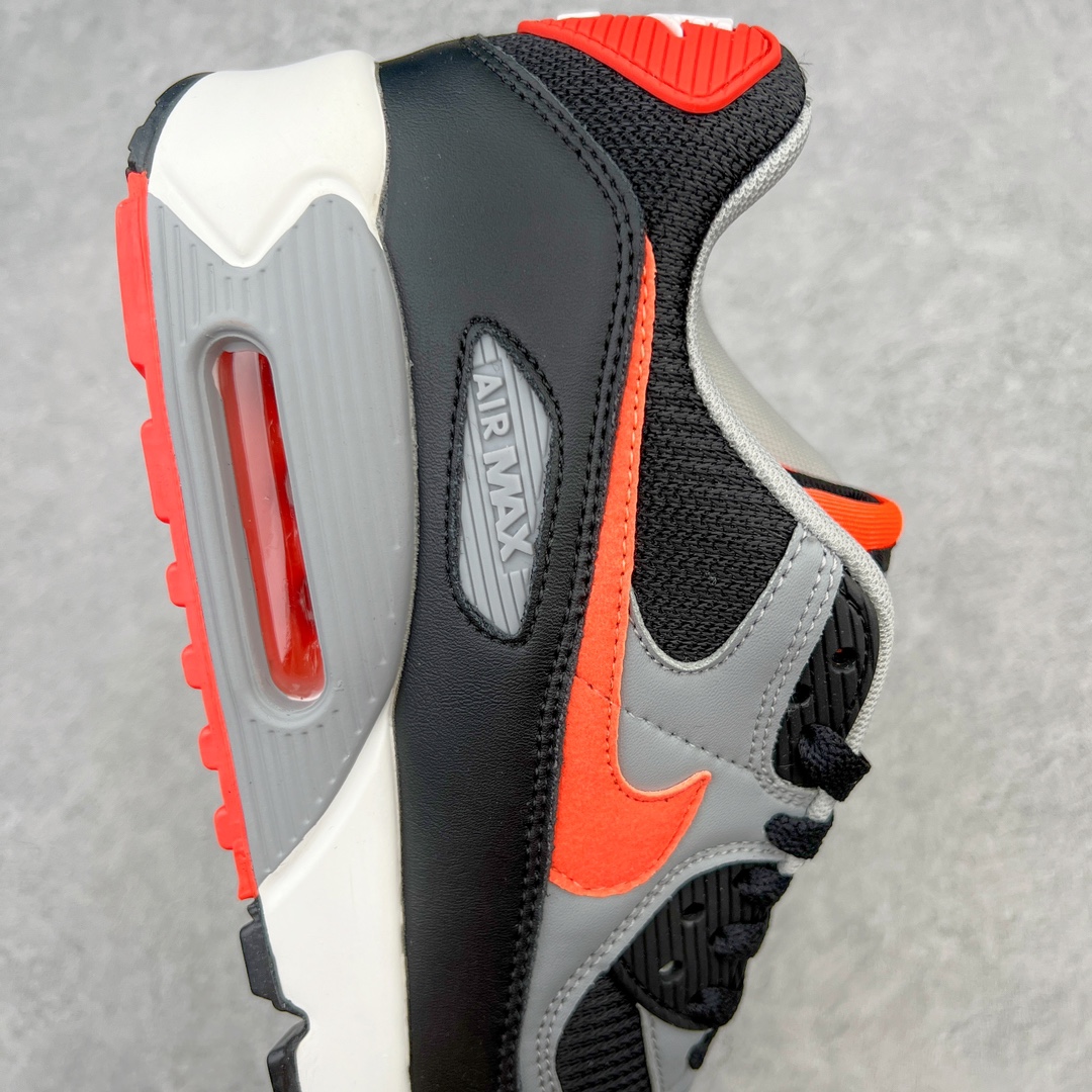 图片[6]-＃MX版 NK Air MAX 90 气垫复古减震跑步鞋 CZ4222-001 经典重温 独家陆续补货 外单专供大厂出品 品质稳定 一百余色 终端操作 Air Max 90于1990年推出 来自Air Max系列 在Air Max 1的基础上改进而得 增加了气垫面积 外型上也更为流线 最特別的就是加入了菱纹塑胶嵌板 为Air Max 90增添了许多潮流气息 皮革鞋面 造就出色耐穿性和支撑力 Max Air缓震配置搭配泡棉中底 令Air Max 90轻盈而舒适 华夫格橡胶外底 铸就Air Max 90非凡的抓地力 而Air Max 90不仅是一双跑鞋 它成功跨越了时间的演进 成为了球鞋文化与潮流圈中最熟为人知的鞋款之一 尺码：36 36.5 37.5 38 38.5 39 40 40.5 41 42 42.5 43 44 44.5 45-选品中心