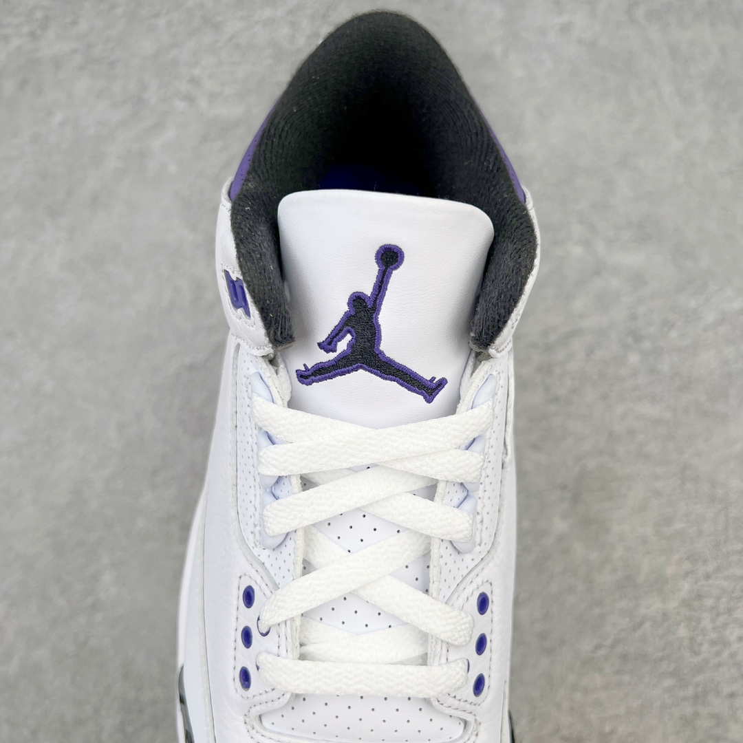 图片[5]-💰390 ＃Lw纯原 Air Jordan AJ3 Retro 白紫 CT8532-105 圈内最强三代系列 匠心打造 开发时长超过半年 目前可过各类鉴定或无法鉴定 裸鞋随便操作 全套原纸板楦头开发 原厂大底磨具加持立体防滑纹理 原装可视Air Sole气垫 原汁原味最完美的三代版型 唯一正确鞋头趴度弧度高度鞋身腰线 原厂TPU彩虹扎染后跟饰片 正确内里反口里网布 皮料菱角分明不变形无多余毛边 广东原厂zp同批次手工大底描漆拉丝 市场唯一原厂鞋扣模具 原厂织唛标 原厂飞人电绣工艺 尾指中部跳三针 独家绑鞋带手法 印刷中底布 四线拉帮 米色美纹纸贴合固定 进口港宝加持 后跟自然饱满 全鞋荧光划线卡点 追求极致完美 每一双都是工艺品 多重QC质检 超越公司货的品控标准 实实在在的免检产品 SIZE：36 36.5 37.5 38 38.5 39 40 40.5 41 42 42.5 43 44 44.5 45 45.5 46 47.5 48.5 编码：by4936060-运动鞋