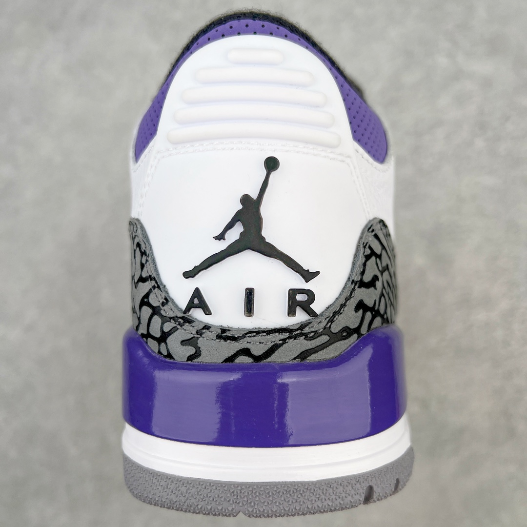 图片[8]-💰390 ＃Lw纯原 Air Jordan AJ3 Retro 白紫 CT8532-105 圈内最强三代系列 匠心打造 开发时长超过半年 目前可过各类鉴定或无法鉴定 裸鞋随便操作 全套原纸板楦头开发 原厂大底磨具加持立体防滑纹理 原装可视Air Sole气垫 原汁原味最完美的三代版型 唯一正确鞋头趴度弧度高度鞋身腰线 原厂TPU彩虹扎染后跟饰片 正确内里反口里网布 皮料菱角分明不变形无多余毛边 广东原厂zp同批次手工大底描漆拉丝 市场唯一原厂鞋扣模具 原厂织唛标 原厂飞人电绣工艺 尾指中部跳三针 独家绑鞋带手法 印刷中底布 四线拉帮 米色美纹纸贴合固定 进口港宝加持 后跟自然饱满 全鞋荧光划线卡点 追求极致完美 每一双都是工艺品 多重QC质检 超越公司货的品控标准 实实在在的免检产品 SIZE：36 36.5 37.5 38 38.5 39 40 40.5 41 42 42.5 43 44 44.5 45 45.5 46 47.5 48.5 编码：by4936060-运动鞋