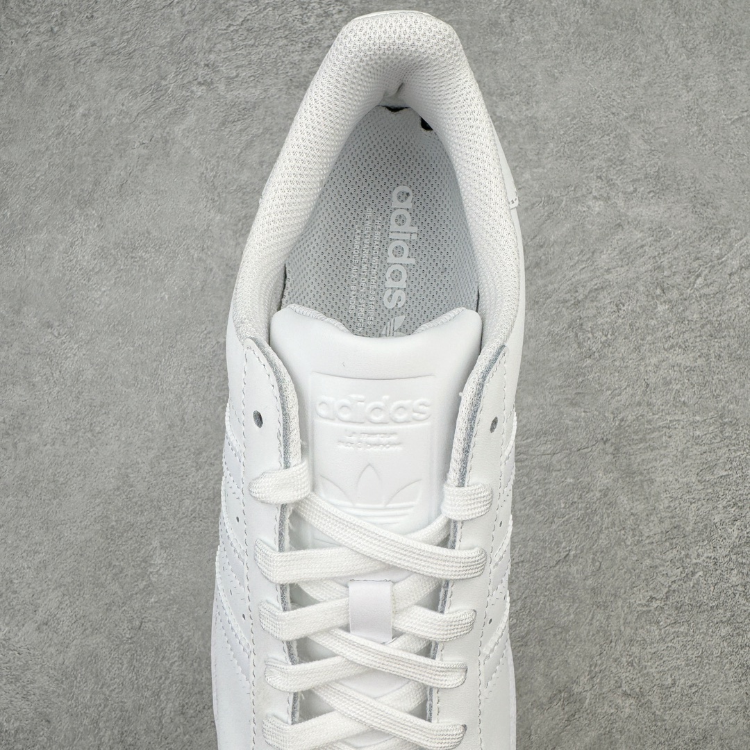 图片[5]-＃XP纯原套现福利 AD Originals Superstar 经典贝壳头休闲板鞋 全白 EG4960 知名大厂出品 工厂配套商长期套现 正常出厂触碰不到的单价 百分百全新货品 零氧化发霉 给足利润空间操作 独家控货 平台正单 全鞋百分百原材料 全鞋电脑针车 Logo针车间距针数原版一致 皮料切割冲裁零瑕疵 原鞋一致含胶量大底 原盒中文内外标 大几率过验 不对比市面只对比原鞋 只服务最高端市场 尺码：35.5 36 36.5 37 38 38.5 39 40 40.5 41 42 42.5 43 44 44.5 45-选品中心