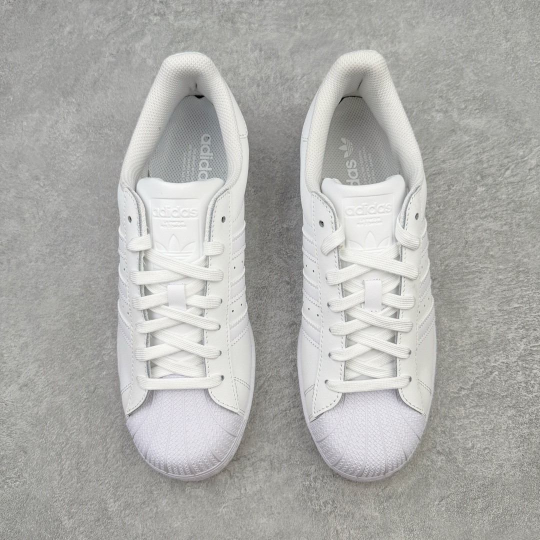 图片[2]-＃XP纯原套现福利 AD Originals Superstar 经典贝壳头休闲板鞋 全白 EG4960 知名大厂出品 工厂配套商长期套现 正常出厂触碰不到的单价 百分百全新货品 零氧化发霉 给足利润空间操作 独家控货 平台正单 全鞋百分百原材料 全鞋电脑针车 Logo针车间距针数原版一致 皮料切割冲裁零瑕疵 原鞋一致含胶量大底 原盒中文内外标 大几率过验 不对比市面只对比原鞋 只服务最高端市场 尺码：35.5 36 36.5 37 38 38.5 39 40 40.5 41 42 42.5 43 44 44.5 45-选品中心