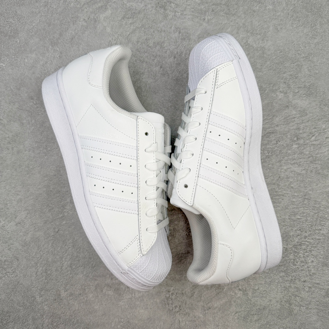 图片[3]-＃XP纯原套现福利 AD Originals Superstar 经典贝壳头休闲板鞋 全白 EG4960 知名大厂出品 工厂配套商长期套现 正常出厂触碰不到的单价 百分百全新货品 零氧化发霉 给足利润空间操作 独家控货 平台正单 全鞋百分百原材料 全鞋电脑针车 Logo针车间距针数原版一致 皮料切割冲裁零瑕疵 原鞋一致含胶量大底 原盒中文内外标 大几率过验 不对比市面只对比原鞋 只服务最高端市场 尺码：35.5 36 36.5 37 38 38.5 39 40 40.5 41 42 42.5 43 44 44.5 45-选品中心