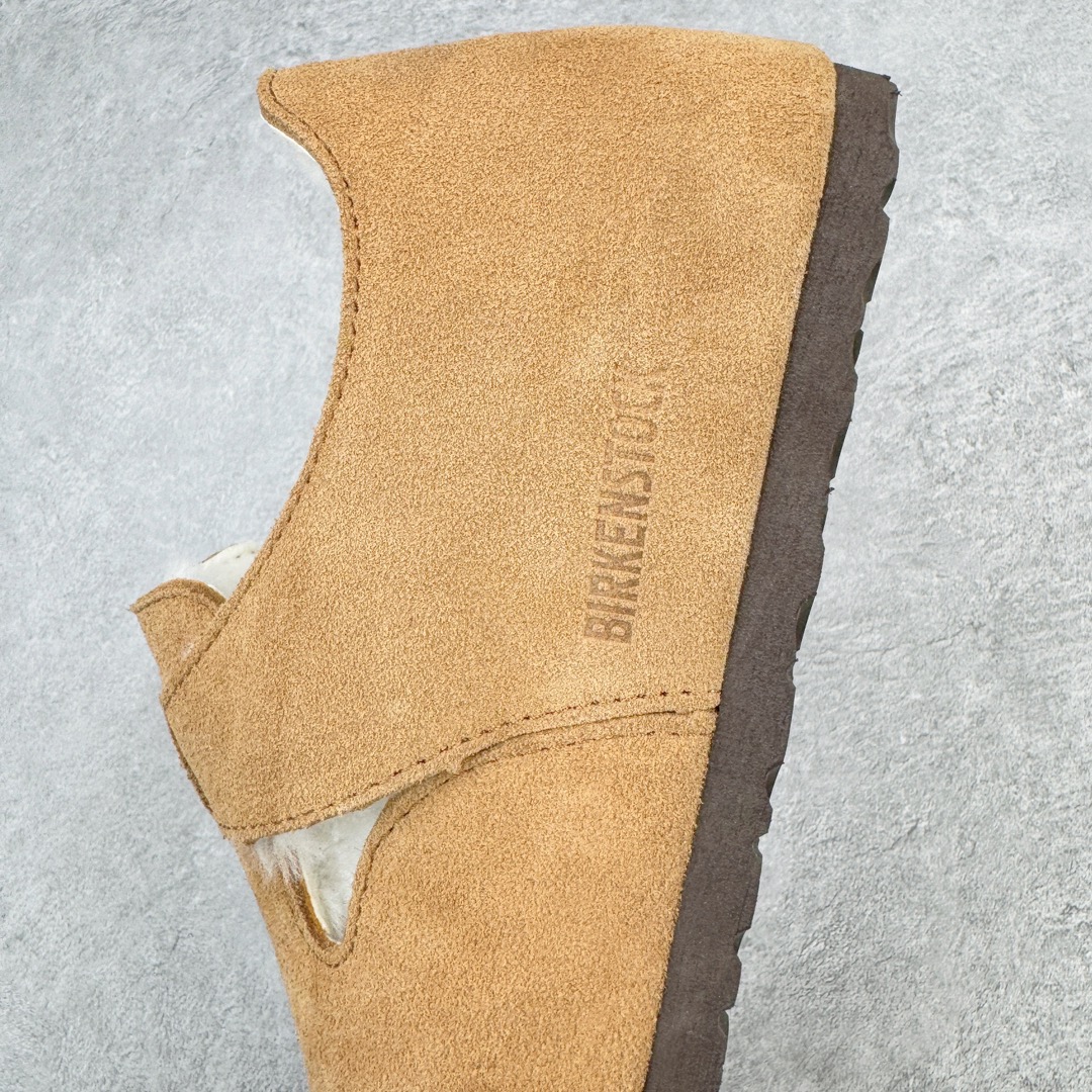 图片[7]-＃DG纯原福利 Birkenstock London 系列勃肯皮革绒面双扣时尚休闲平底鞋加绒版 牛皮绒面革质地柔软 搭配可调节鞋扣提升穿着舒适度 人体工学设计分散脚部压力 保护脚踝 软木乳胶鞋床具有一定的收缩性 长时间穿着后能贴合脚型 EVA鞋底回弹性和抗张性力高 具有良好的防震、缓冲性 四季皆宜 柔软的鞋床采用额外的泡沫缓冲层 提供额外的舒适感和全天支撑 全网独家首发 源于德国的严谨工艺 牛巴戎面 中层松木 EVA 三层组合大底 优质牛皮面料五金扣 出口订单 尺码：35 40-选品中心