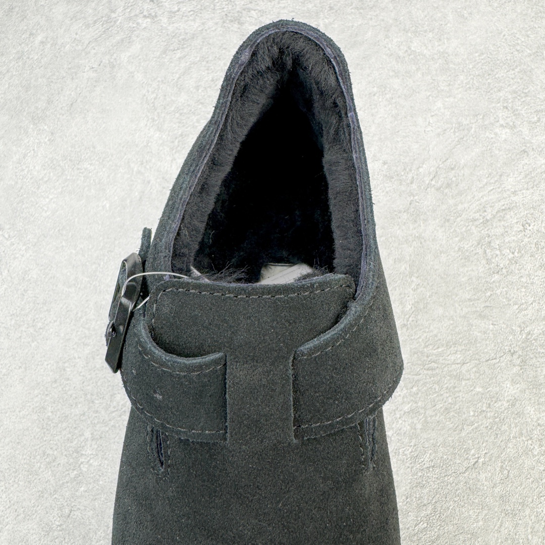 图片[5]-＃DG纯原福利 Birkenstock London 系列勃肯皮革绒面双扣时尚休闲平底鞋加绒版 牛皮绒面革质地柔软 搭配可调节鞋扣提升穿着舒适度 人体工学设计分散脚部压力 保护脚踝 软木乳胶鞋床具有一定的收缩性 长时间穿着后能贴合脚型 EVA鞋底回弹性和抗张性力高 具有良好的防震、缓冲性 四季皆宜 柔软的鞋床采用额外的泡沫缓冲层 提供额外的舒适感和全天支撑 全网独家首发 源于德国的严谨工艺 牛巴戎面 中层松木 EVA 三层组合大底 优质牛皮面料五金扣 出口订单 尺码：35-选品中心