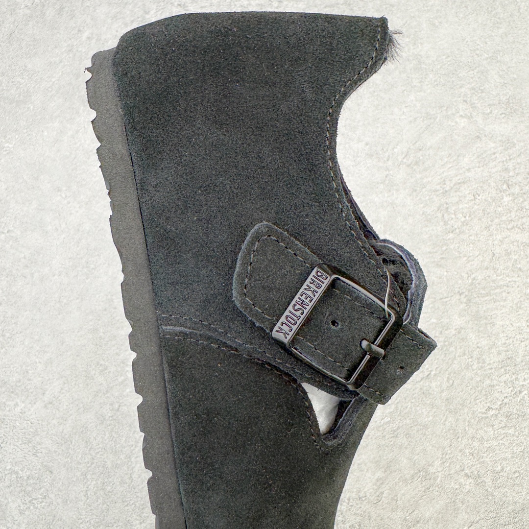 图片[6]-＃DG纯原福利 Birkenstock London 系列勃肯皮革绒面双扣时尚休闲平底鞋加绒版 牛皮绒面革质地柔软 搭配可调节鞋扣提升穿着舒适度 人体工学设计分散脚部压力 保护脚踝 软木乳胶鞋床具有一定的收缩性 长时间穿着后能贴合脚型 EVA鞋底回弹性和抗张性力高 具有良好的防震、缓冲性 四季皆宜 柔软的鞋床采用额外的泡沫缓冲层 提供额外的舒适感和全天支撑 全网独家首发 源于德国的严谨工艺 牛巴戎面 中层松木 EVA 三层组合大底 优质牛皮面料五金扣 出口订单 尺码：35-选品中心