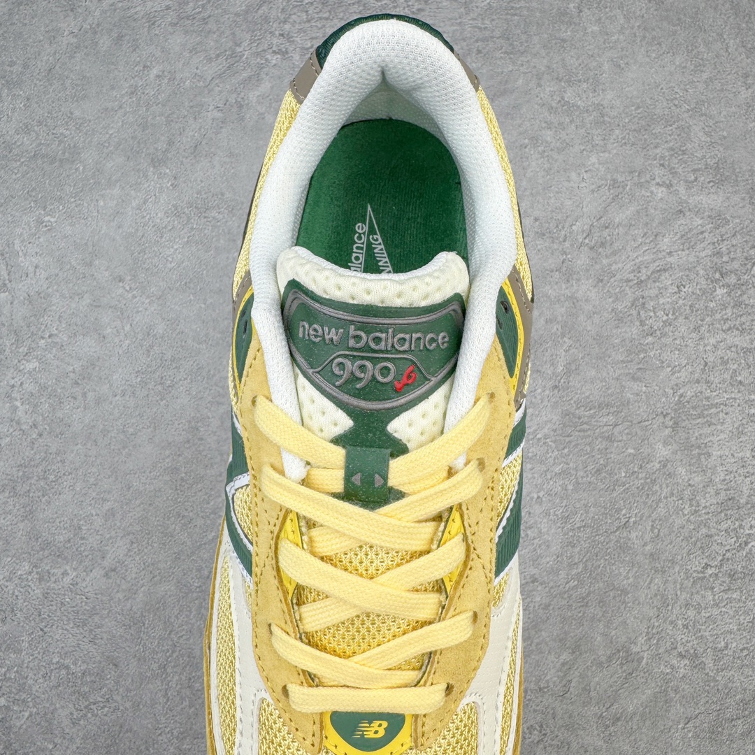 图片[5]-＃K版纯原 New Balance U990TE6 新百伦NB990V6 淡黄色 第六代总统复古慢跑鞋 这是一双极具现代感设计的复古跑鞋 990v6 鞋面大部分面积依旧采用麂皮和织物材质覆盖 从各种细节上看也还是有点 990v5 的影子 但相比 990v5 990v6 鞋面各种材质的拼接会更加复杂 这次 990v6 最大的改变相信大家应该也发现了 就是看上去貌似比 990v4 和 990v5 两代鞋款加起来还要厚的鞋底 其实这是 New Balance 首次采用的三重缓震组合鞋底 除了之前就有的 ABZORB 缓震科技和 ENCAP 中底 这次新加入了 FuelCell 缓震科技 看来舒适度和增高度 都要更上一层楼呀 990v6 的侧标 Logo 设计少见地没有印在绒面皮革上 而是置于网眼面料以及横跨鞋身的皮革织带之上 同时鞋舌上的标签设计并没有延用此前 990v4 和 990v5 采用的样式设计 而是采用了一种新的类似于三角徽章的设计 所以对于鞋款上的更新变化 既有延续经典的设计 也有创新性的改变 尺码：36 37 37.5 38 38.5 39 40 40.5 41.5 42 42.5 43 44 44.5 45-选品中心