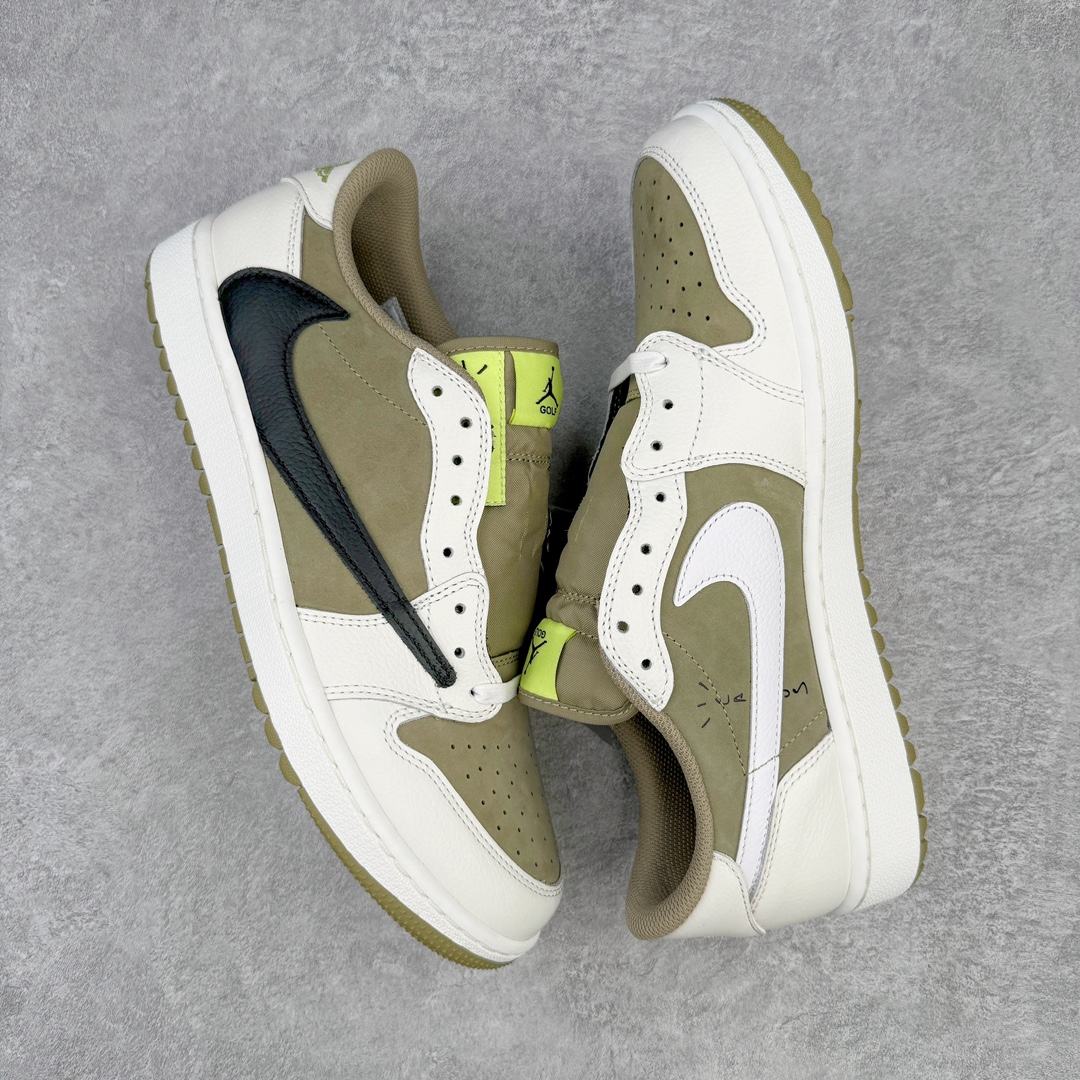图片[3]-＃DF纯原特价 Travis Scott x Air Jordan AJ1 Low Golf \\\”Olive\\\” TS联名倒钩高尔夫低帮6.0 FZ3124-200 原盒原配 原厂拉帮工艺 针距密度一致 全新升级网板中底 原楦原纸板开发 后跟弧度收口自然不对折 极致一眼正品既视感 原厂皮料 进口玻璃冲刀皮料裁剪零毛边 承诺百分百一致原鞋 全鞋电脑针车工艺 鞋面清洁度最高QC检验标准 控制溢胶 飞翼3D高频深度立体 鞋盒、防尘纸 均采购来自原厂 尺码：36 36.5 37.5 38 38.5 39 40 40.5 41 42 42.5 43 44 44.5 45 46 47.5-选品中心