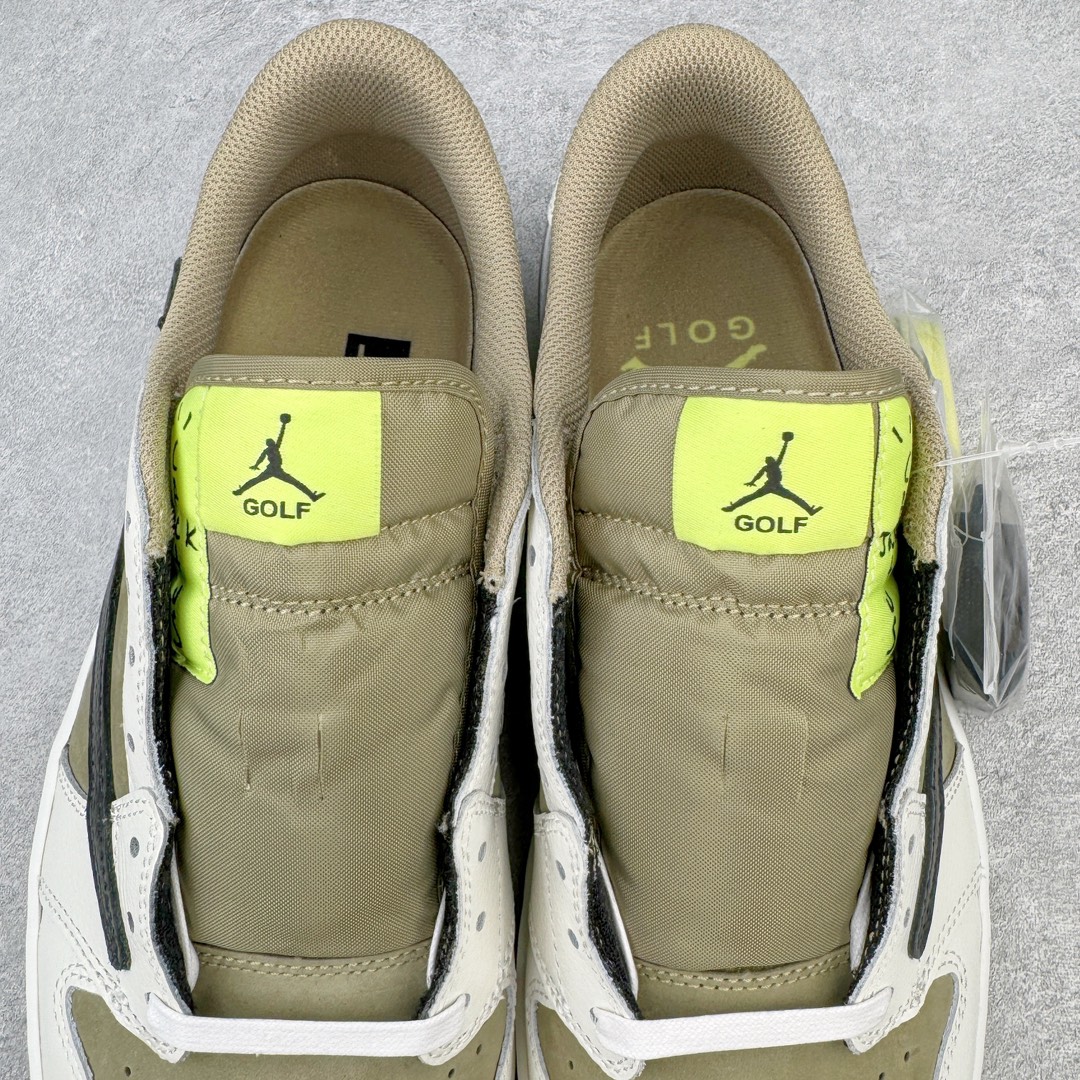 图片[7]-＃DF纯原特价 Travis Scott x Air Jordan AJ1 Low Golf \\\”Olive\\\” TS联名倒钩高尔夫低帮6.0 FZ3124-200 原盒原配 原厂拉帮工艺 针距密度一致 全新升级网板中底 原楦原纸板开发 后跟弧度收口自然不对折 极致一眼正品既视感 原厂皮料 进口玻璃冲刀皮料裁剪零毛边 承诺百分百一致原鞋 全鞋电脑针车工艺 鞋面清洁度最高QC检验标准 控制溢胶 飞翼3D高频深度立体 鞋盒、防尘纸 均采购来自原厂 尺码：36 36.5 37.5 38 38.5 39 40 40.5 41 42 42.5 43 44 44.5 45 46 47.5-选品中心