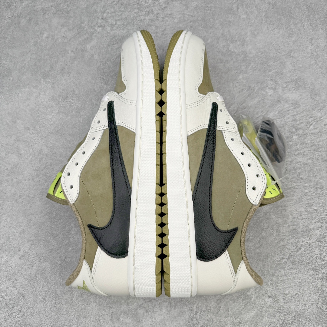 图片[4]-＃DF纯原特价 Travis Scott x Air Jordan AJ1 Low Golf \\\”Olive\\\” TS联名倒钩高尔夫低帮6.0 FZ3124-200 原盒原配 原厂拉帮工艺 针距密度一致 全新升级网板中底 原楦原纸板开发 后跟弧度收口自然不对折 极致一眼正品既视感 原厂皮料 进口玻璃冲刀皮料裁剪零毛边 承诺百分百一致原鞋 全鞋电脑针车工艺 鞋面清洁度最高QC检验标准 控制溢胶 飞翼3D高频深度立体 鞋盒、防尘纸 均采购来自原厂 尺码：36 36.5 37.5 38 38.5 39 40 40.5 41 42 42.5 43 44 44.5 45 46 47.5-选品中心