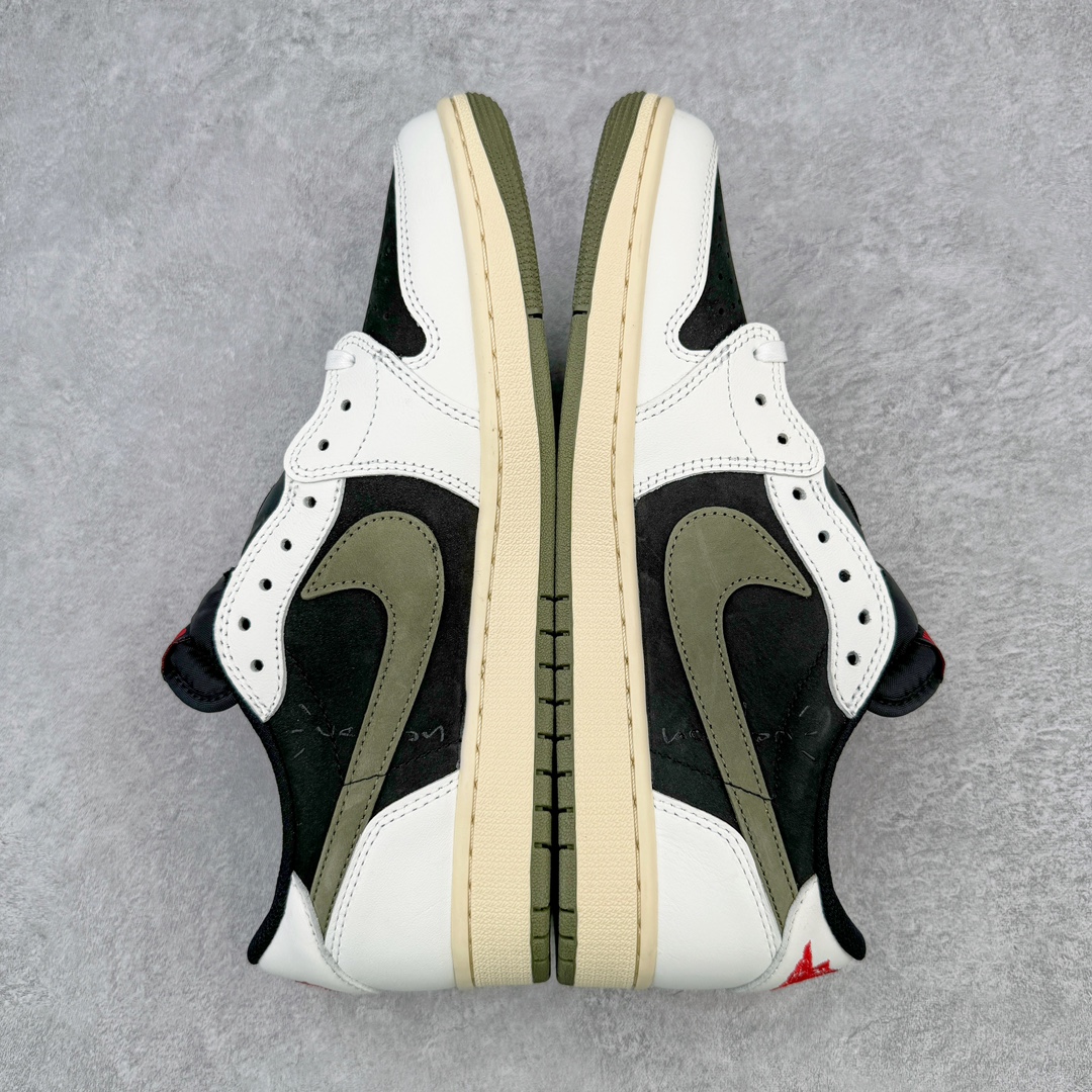 图片[5]-＃DF纯原特价 Travis Scott x Air Jordan AJ1 Low OG SP TS联名白黑绿倒钩低帮 DZ4137-106 原盒原配 原厂拉帮工艺 针距密度一致 原楦原纸板开发 后跟弧度收口自然不对折 极致一眼正品既视感 原厂皮料 进口玻璃冲刀皮料裁剪零毛边 承诺百分百一致原鞋 全鞋电脑针车工艺 鞋面清洁度最高QC检验标准 控制溢胶 原厂电绣工艺 鞋标鞋盒、防尘纸 均采购来自原厂 尺码：36 36.5 37.5 38 38.5 39 40 40.5 41 42 42.5 43 44 44.5 45 46 47.5-选品中心