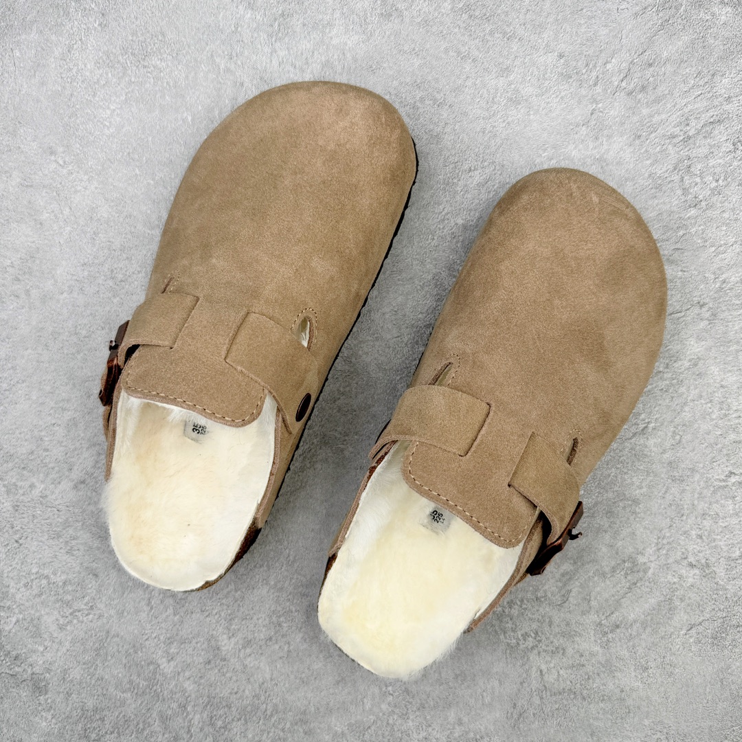 图片[3]-＃DG纯原福利 Birkenstock Boston VL 勃肯软木底包头拖鞋加绒版 天鹅绒般的绒面革赋子休闲的经典外观 四季皆宜 柔软的鞋床采用额外的泡沫缓冲层 提供额外的舒适感和全天支撑 全网独家首发 源于德国的严谨工艺 牛巴戎面 中层松木 EVA 三层组合大底 优质牛皮面料五金扣 出口订单 尺码：35 36 37 38 39 40-选品中心