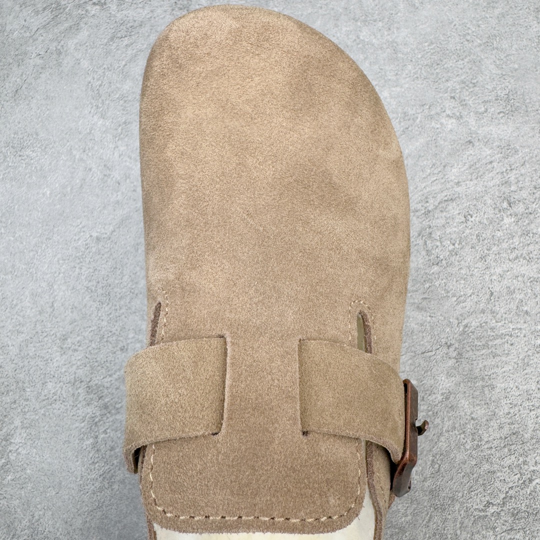 图片[4]-＃DG纯原福利 Birkenstock Boston VL 勃肯软木底包头拖鞋加绒版 天鹅绒般的绒面革赋子休闲的经典外观 四季皆宜 柔软的鞋床采用额外的泡沫缓冲层 提供额外的舒适感和全天支撑 全网独家首发 源于德国的严谨工艺 牛巴戎面 中层松木 EVA 三层组合大底 优质牛皮面料五金扣 出口订单 尺码：35 36 37 38 39 40-选品中心