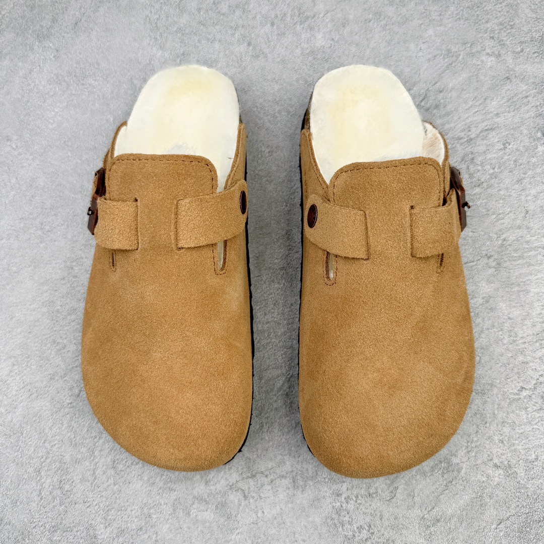 图片[2]-＃DG纯原福利 Birkenstock Boston VL 勃肯软木底包头拖鞋加绒版 天鹅绒般的绒面革赋子休闲的经典外观 四季皆宜 柔软的鞋床采用额外的泡沫缓冲层 提供额外的舒适感和全天支撑 全网独家首发 源于德国的严谨工艺 牛巴戎面 中层松木 EVA 三层组合大底 优质牛皮面料五金扣 出口订单 尺码：35 36 37 38 39 40-选品中心