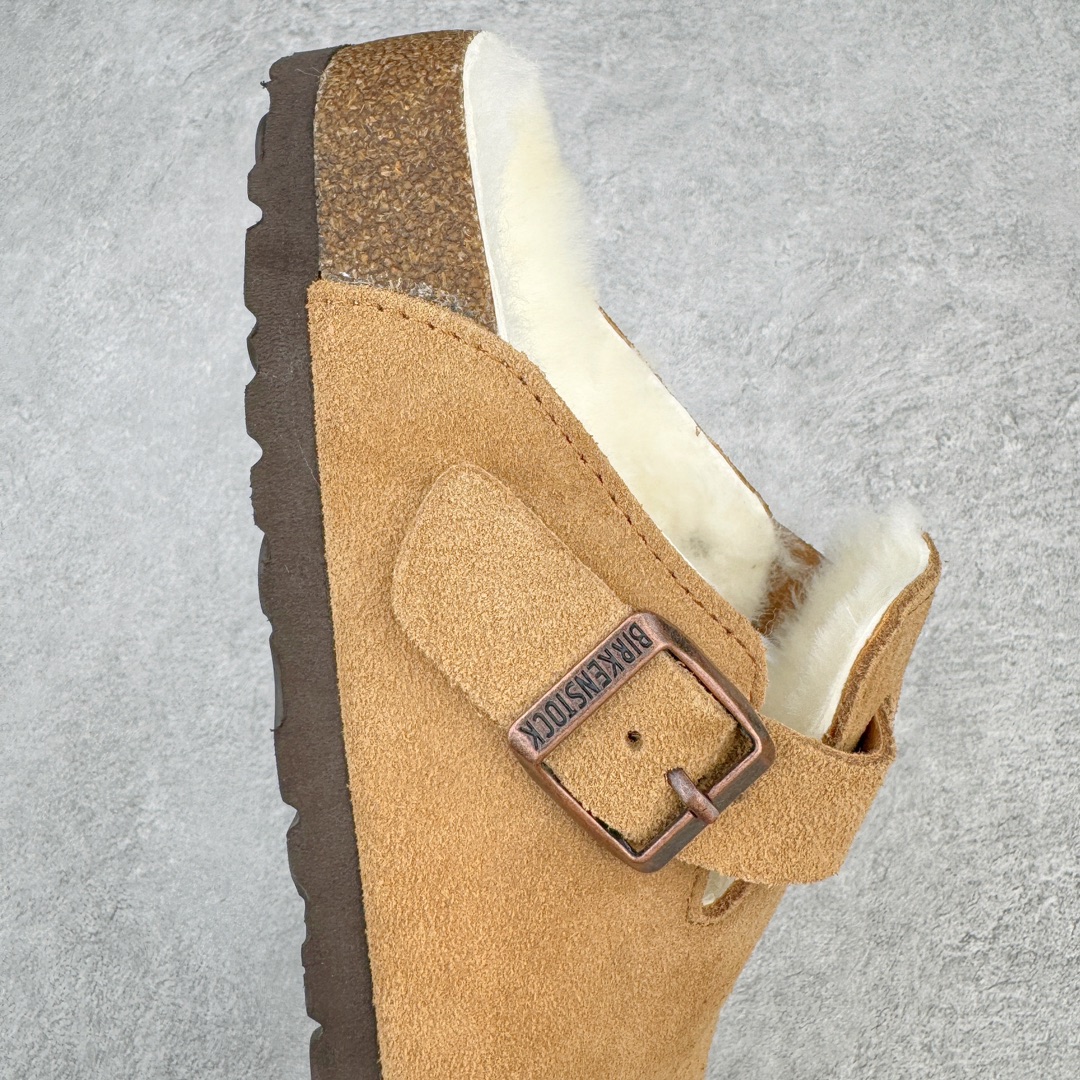 图片[6]-＃DG纯原福利 Birkenstock Boston VL 勃肯软木底包头拖鞋加绒版 天鹅绒般的绒面革赋子休闲的经典外观 四季皆宜 柔软的鞋床采用额外的泡沫缓冲层 提供额外的舒适感和全天支撑 全网独家首发 源于德国的严谨工艺 牛巴戎面 中层松木 EVA 三层组合大底 优质牛皮面料五金扣 出口订单 尺码：35 36 37 38 39 40-选品中心