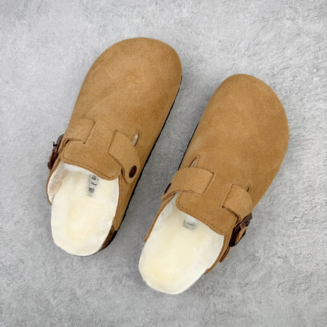 图片[3]-＃DG纯原福利 Birkenstock Boston VL 勃肯软木底包头拖鞋加绒版 天鹅绒般的绒面革赋子休闲的经典外观 四季皆宜 柔软的鞋床采用额外的泡沫缓冲层 提供额外的舒适感和全天支撑 全网独家首发 源于德国的严谨工艺 牛巴戎面 中层松木 EVA 三层组合大底 优质牛皮面料五金扣 出口订单 尺码：35 36 37 38 39 40-选品中心