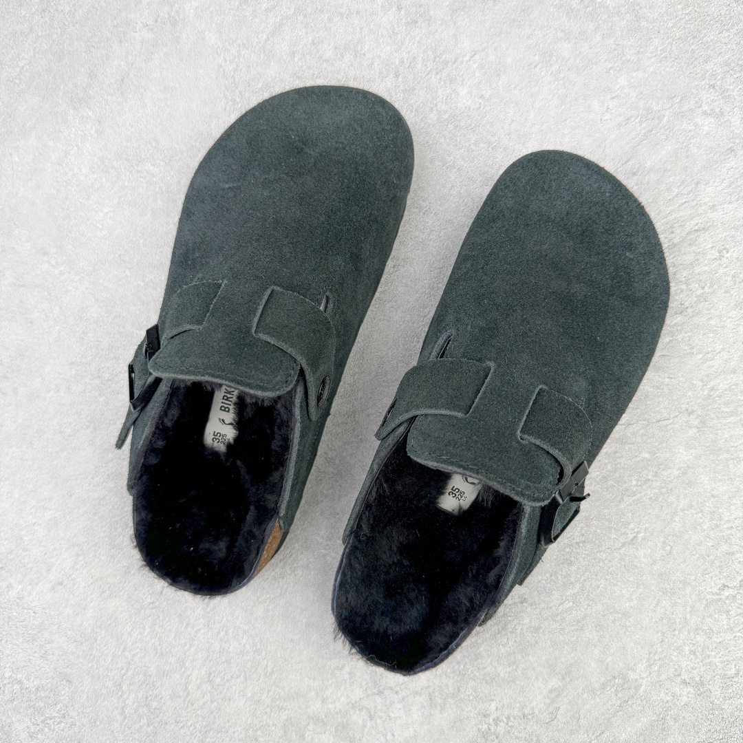 图片[3]-＃DG纯原福利 Birkenstock Boston VL 勃肯软木底包头拖鞋加绒版 天鹅绒般的绒面革赋子休闲的经典外观 四季皆宜 柔软的鞋床采用额外的泡沫缓冲层 提供额外的舒适感和全天支撑 全网独家首发 源于德国的严谨工艺 牛巴戎面 中层松木 EVA 三层组合大底 优质牛皮面料五金扣 出口订单 尺码：35 36 39-选品中心