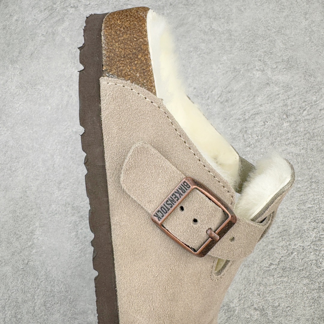 图片[6]-＃DG纯原福利 Birkenstock Boston VL 勃肯软木底包头拖鞋加绒版 天鹅绒般的绒面革赋子休闲的经典外观 四季皆宜 柔软的鞋床采用额外的泡沫缓冲层 提供额外的舒适感和全天支撑 全网独家首发 源于德国的严谨工艺 牛巴戎面 中层松木 EVA 三层组合大底 优质牛皮面料五金扣 出口订单 尺码：35 36 37 38 39 40-选品中心