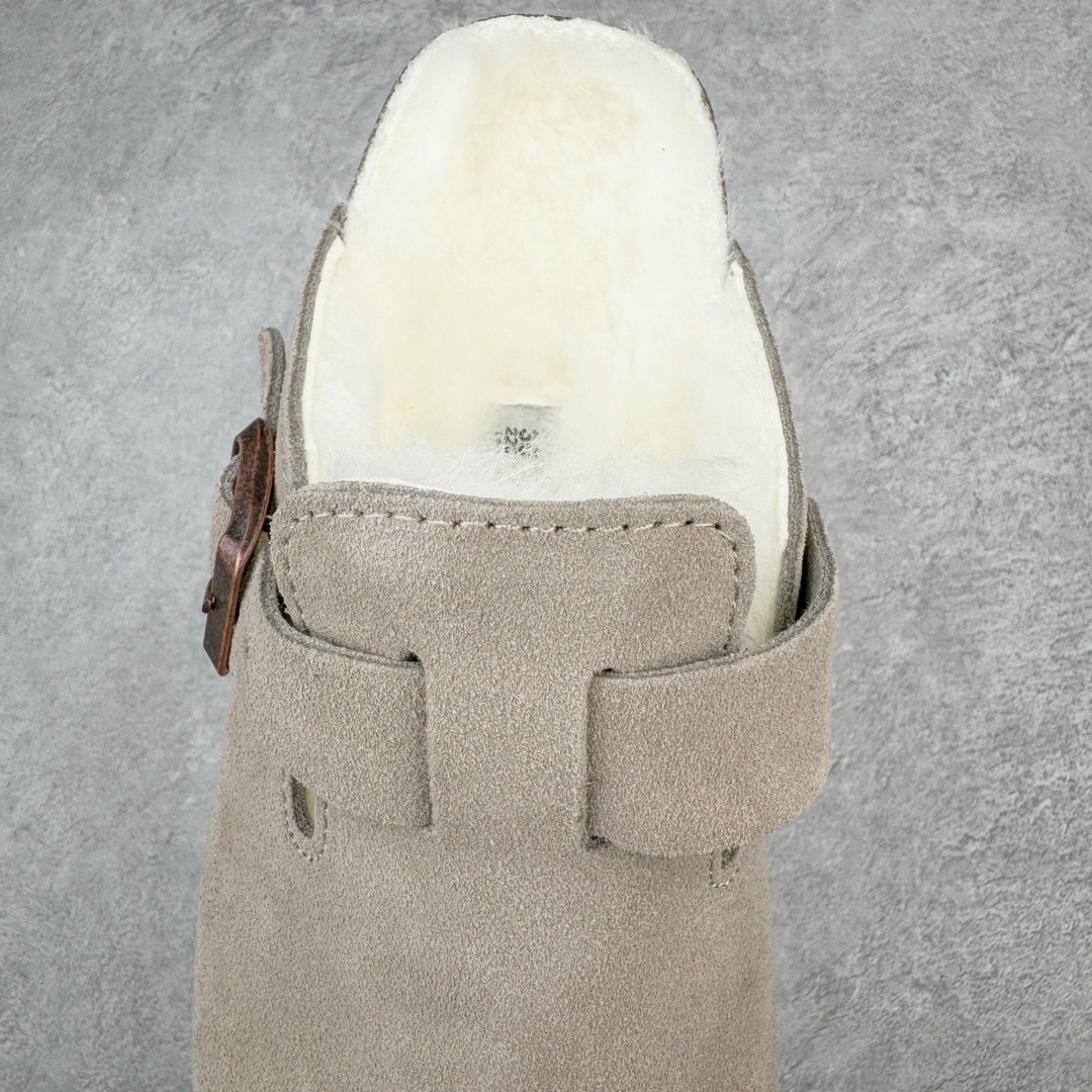 图片[5]-＃DG纯原福利 Birkenstock Boston VL 勃肯软木底包头拖鞋加绒版 天鹅绒般的绒面革赋子休闲的经典外观 四季皆宜 柔软的鞋床采用额外的泡沫缓冲层 提供额外的舒适感和全天支撑 全网独家首发 源于德国的严谨工艺 牛巴戎面 中层松木 EVA 三层组合大底 优质牛皮面料五金扣 出口订单 尺码：35 36 37 38 39 40-选品中心