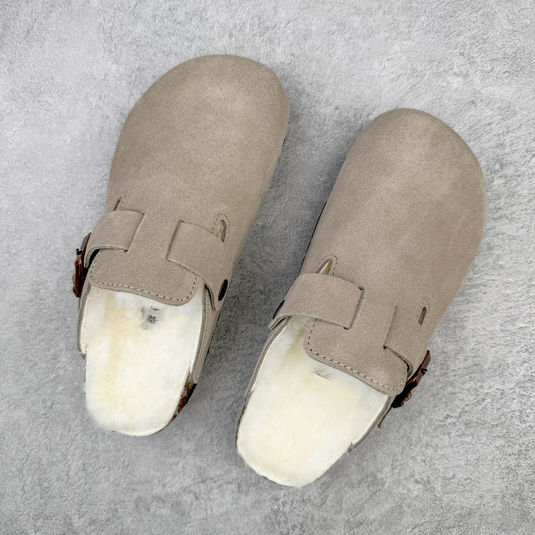 图片[3]-＃DG纯原福利 Birkenstock Boston VL 勃肯软木底包头拖鞋加绒版 天鹅绒般的绒面革赋子休闲的经典外观 四季皆宜 柔软的鞋床采用额外的泡沫缓冲层 提供额外的舒适感和全天支撑 全网独家首发 源于德国的严谨工艺 牛巴戎面 中层松木 EVA 三层组合大底 优质牛皮面料五金扣 出口订单 尺码：35 36 37 38 39 40-选品中心