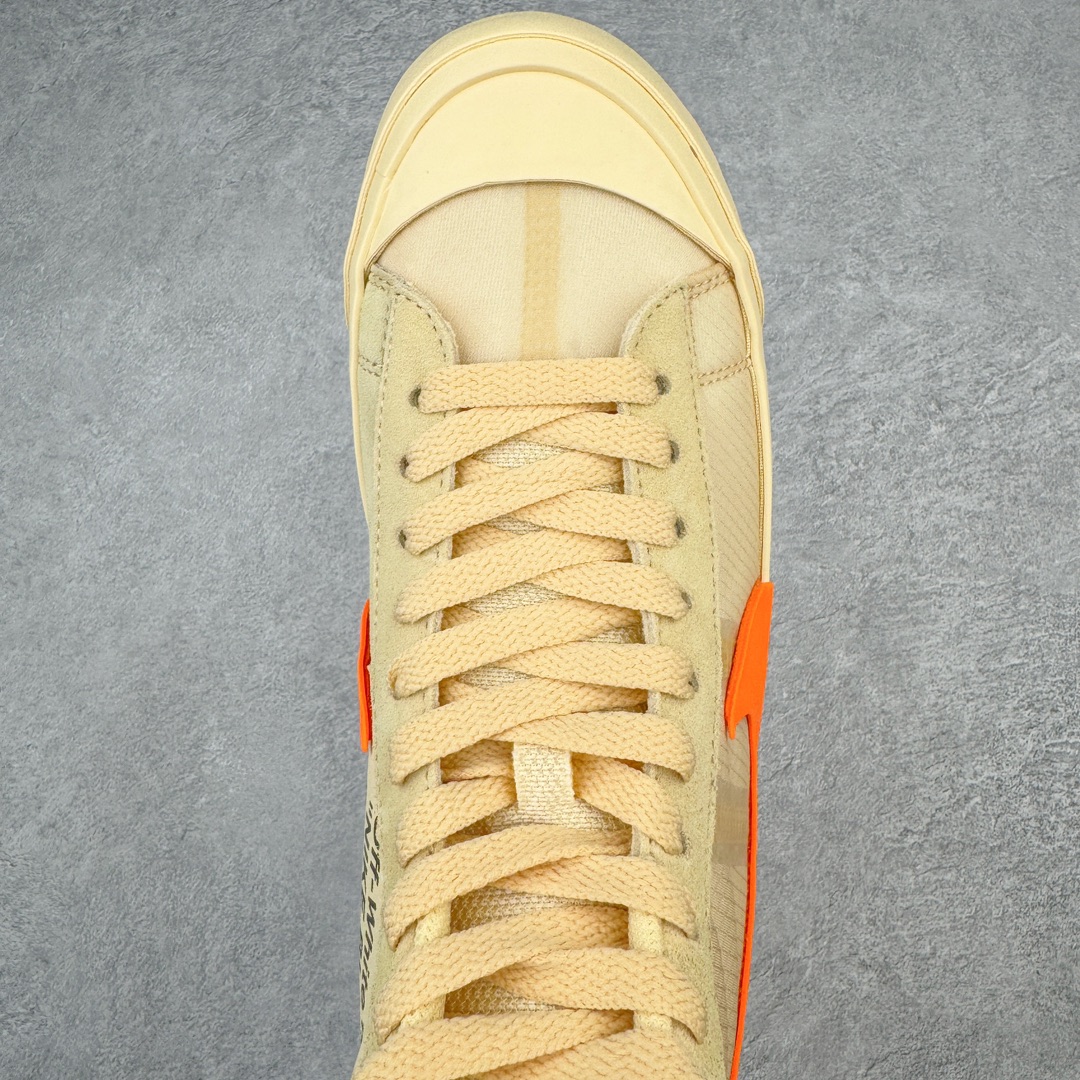 图片[4]-零售💰370 ＃Top纯原 Off-White x NK Blazer Mid OW联名款开拓者高帮休闲板鞋 南瓜色 AA3832-700 全新订单出货 大厂流水线原鞋原纸板开发打造 内置NFC感应芯片 原厂港宝定型 进口网纱正确原厂同工序铝楦硫化工艺 尺码：36 36.5 37.5 38 38.5 39 40 40.5 41 42 42.5 43 44 44.5 45 46 47.5 48 编码：by3936070-运动鞋