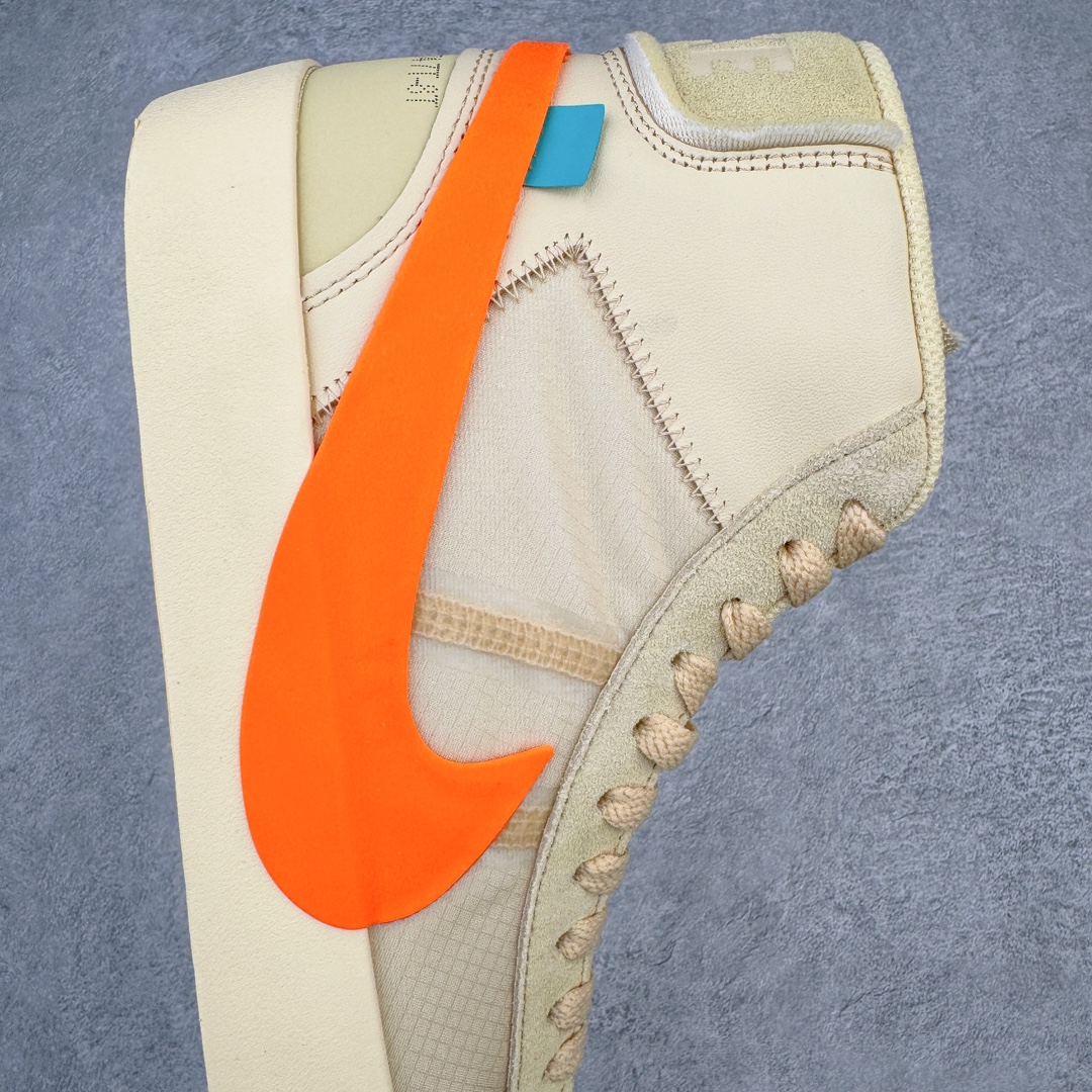 图片[6]-零售💰370 ＃Top纯原 Off-White x NK Blazer Mid OW联名款开拓者高帮休闲板鞋 南瓜色 AA3832-700 全新订单出货 大厂流水线原鞋原纸板开发打造 内置NFC感应芯片 原厂港宝定型 进口网纱正确原厂同工序铝楦硫化工艺 尺码：36 36.5 37.5 38 38.5 39 40 40.5 41 42 42.5 43 44 44.5 45 46 47.5 48 编码：by3936070-运动鞋