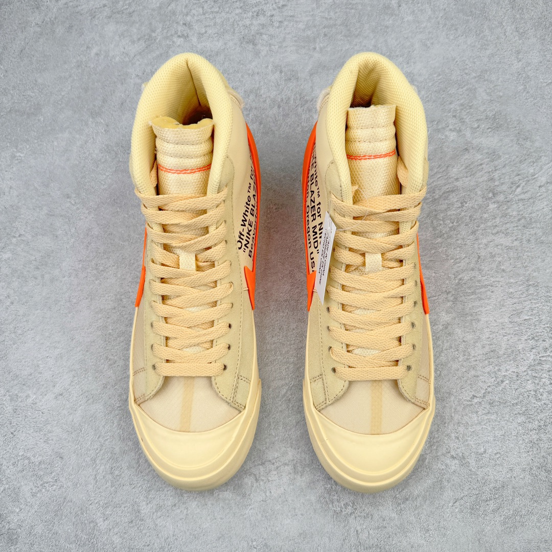 图片[2]-零售💰370 ＃Top纯原 Off-White x NK Blazer Mid OW联名款开拓者高帮休闲板鞋 南瓜色 AA3832-700 全新订单出货 大厂流水线原鞋原纸板开发打造 内置NFC感应芯片 原厂港宝定型 进口网纱正确原厂同工序铝楦硫化工艺 尺码：36 36.5 37.5 38 38.5 39 40 40.5 41 42 42.5 43 44 44.5 45 46 47.5 48 编码：by3936070-运动鞋