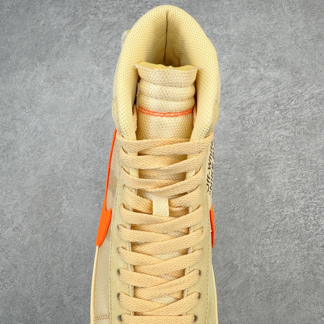 图片[5]-零售💰370 ＃Top纯原 Off-White x NK Blazer Mid OW联名款开拓者高帮休闲板鞋 南瓜色 AA3832-700 全新订单出货 大厂流水线原鞋原纸板开发打造 内置NFC感应芯片 原厂港宝定型 进口网纱正确原厂同工序铝楦硫化工艺 尺码：36 36.5 37.5 38 38.5 39 40 40.5 41 42 42.5 43 44 44.5 45 46 47.5 48 编码：by3936070-运动鞋