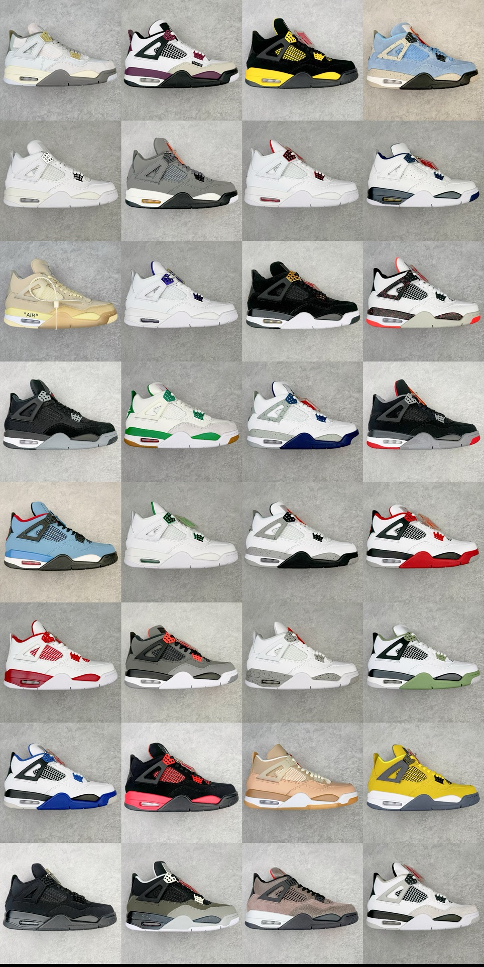 Serie Air Jordan AJ4, desarrollo de horma original de cartón, forma del zapato coincide con el producto de la empresa, …