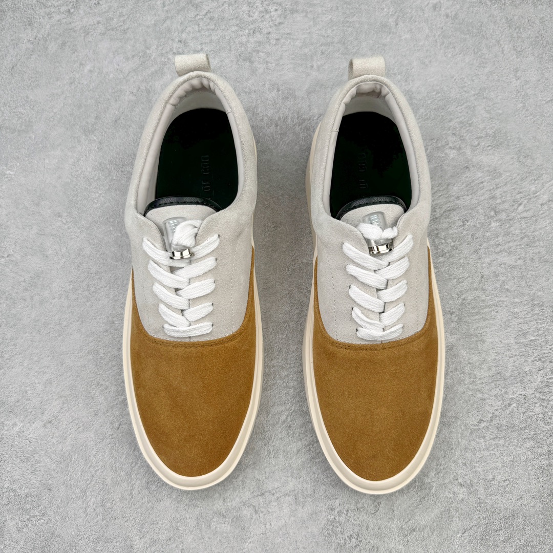 图片[2]-敬畏上帝/Fear of God FOG 101 Low Top Sneaker 低帮板鞋 夜蓝浅灰米白色 欧美范儿必备 洛杉矶街头奢牌 平底低帮增高系带百搭休闲运动板鞋 附赠精致鞋带与配防尘袋配件 采用翻毛皮与牛剖革鞋面材质 外置耐磨橡胶大底 尺码：39 40 41 42 43 44 45-选品中心