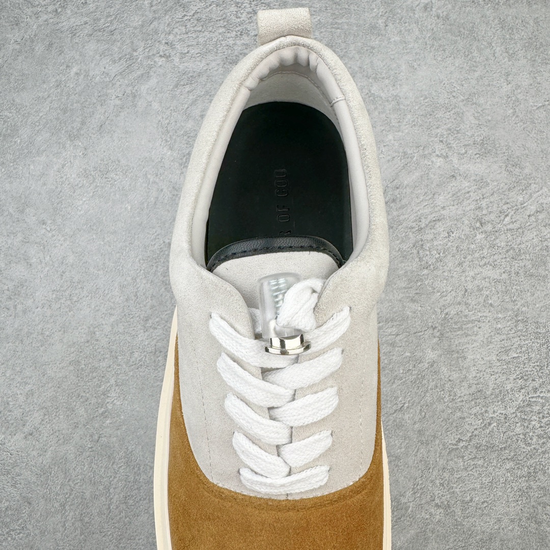 图片[5]-敬畏上帝/Fear of God FOG 101 Low Top Sneaker 低帮板鞋 夜蓝浅灰米白色 欧美范儿必备 洛杉矶街头奢牌 平底低帮增高系带百搭休闲运动板鞋 附赠精致鞋带与配防尘袋配件 采用翻毛皮与牛剖革鞋面材质 外置耐磨橡胶大底 尺码：39 40 41 42 43 44 45-选品中心