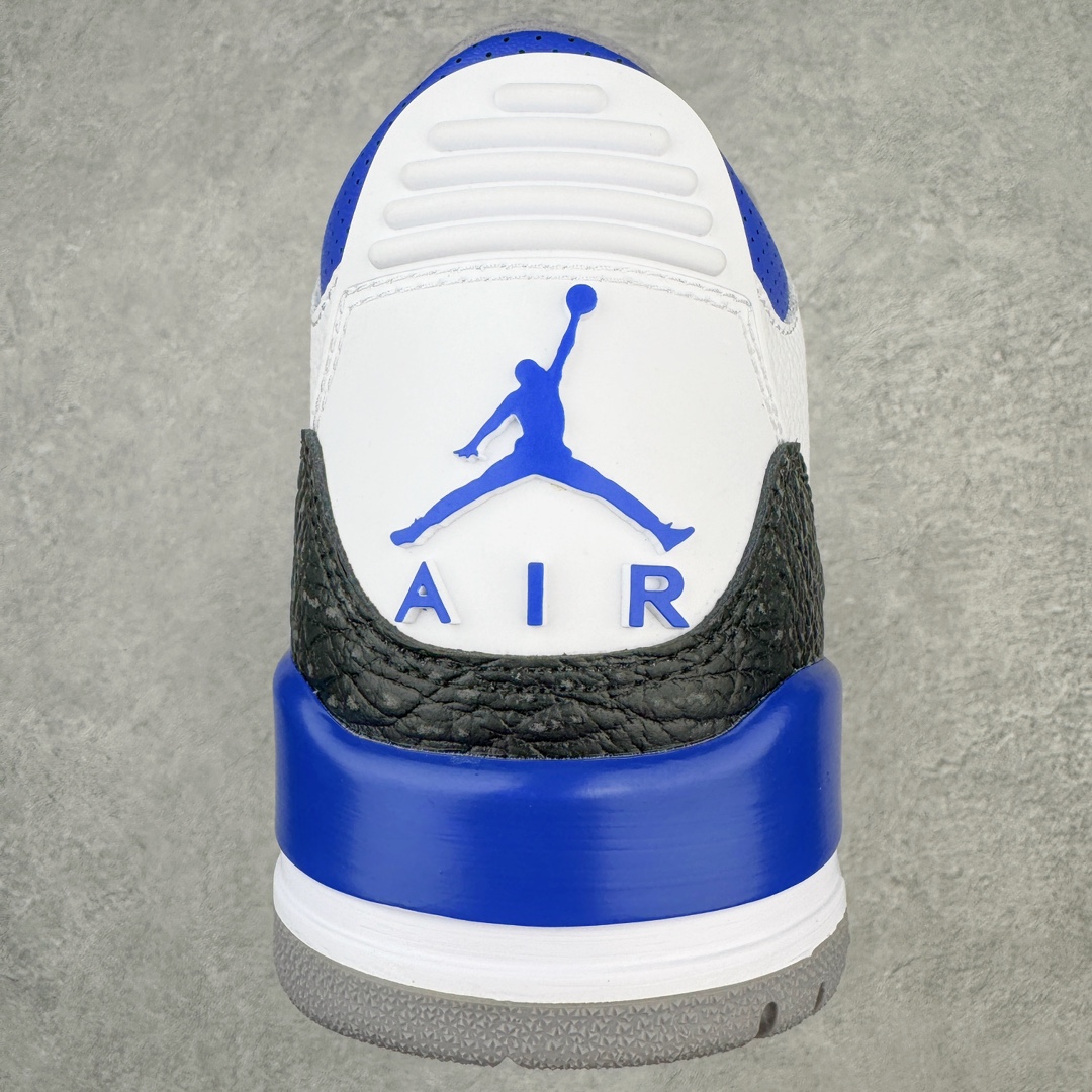 图片[8]-零售💰260 ＃KZ神版福利回馈‼Air Jordan AJ3 Retro 小闪电白蓝 CT8532-145 独家外贸特供尺码含45.5 48.5 国内外口碑最好最推荐的产品 市场中端王者 亲自操刀耗时半年巨作 全套原纸板楦头开发 原厂大底磨具加持立体防滑纹理 原装可视Air Sole气垫 原汁原味最完美的三代版型 唯一正确鞋头趴度弧度高度鞋身腰线 此版本只针对中端市场 皮料材质有所更替 其他数据细节工艺流程均保持一致 绝不口嗨 细节品控鞋型随意秒杀市面3XX 4XX 原厂TPU后跟饰片 正确内里反口里网布 皮料菱角分明不变形无多余毛边 正确手工大底描漆拉丝 市场唯一原厂鞋扣模具 原厂织唛标 原厂飞人电绣工艺 尾指中部跳三针 独家绑鞋带手法 印刷中底布 四线拉帮 米色美纹纸贴合固定 进口港宝加持 后跟自然饱满 全鞋荧光划线卡点 追求极致完美 每一双都是工艺品 多重QC质检 超越公司货的品控标准 实实在在的免检产品 尺码：40 40.5 41 42 42.5 43 44 44.5 45 45.5 46 47.5 48.5 编码：by2936060-运动鞋