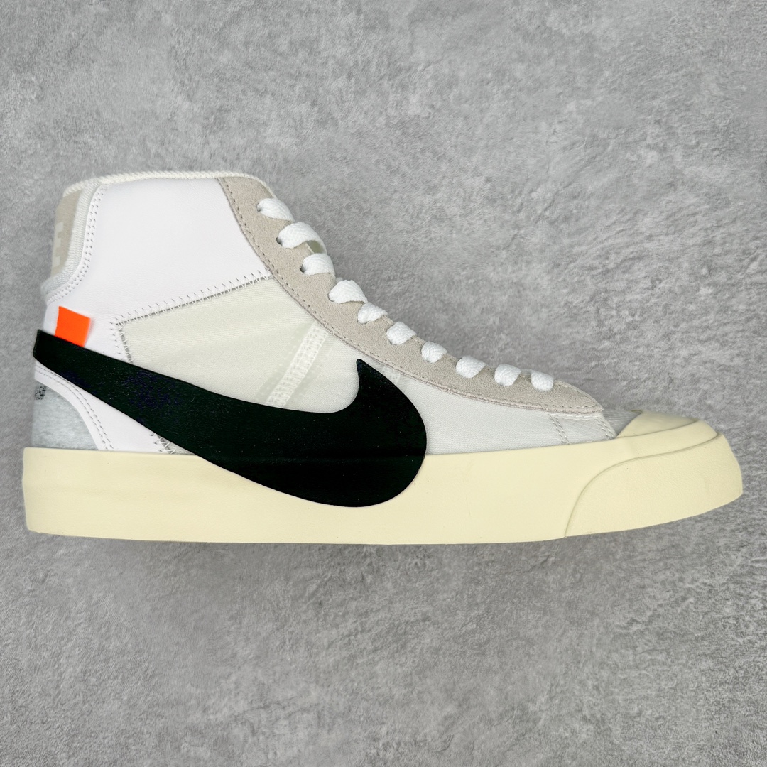 零售💰370 ＃Top纯原 Off-White x NK Blazer Mid OW联名款开拓者高帮休闲板鞋 白色 AA3832-001 全新订单出货 大厂流水线原鞋原纸板开发打造 内置NFC感应芯片 原厂港宝定型 进口网纱正确原厂同工序铝楦硫化工艺 尺码：36 36.5 37.5 38 38.5 39 40 40.5 41 42 42.5 43 44 44.5 45 46 47.5 48 编码：by3936070-运动鞋